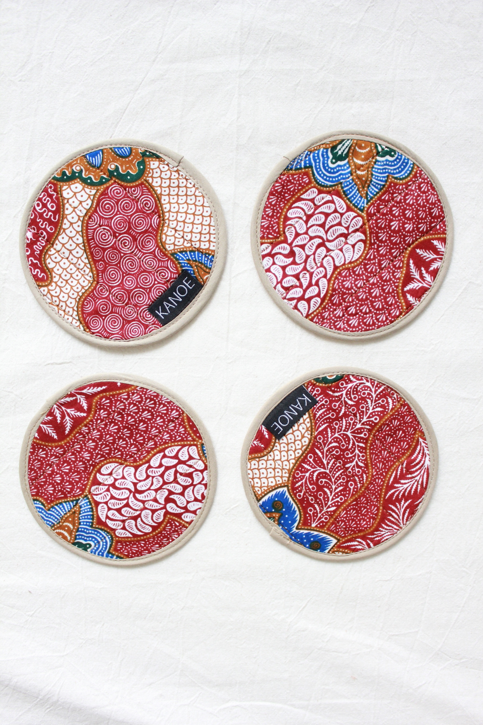 Batik Coaster - Strawberry Margarita ( Set of 4 )