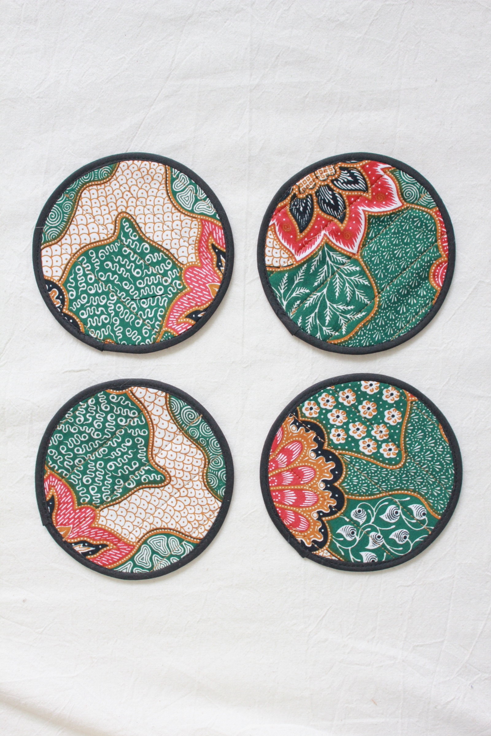 Batik Coaster - Matcha Latte ( Set of 4 )