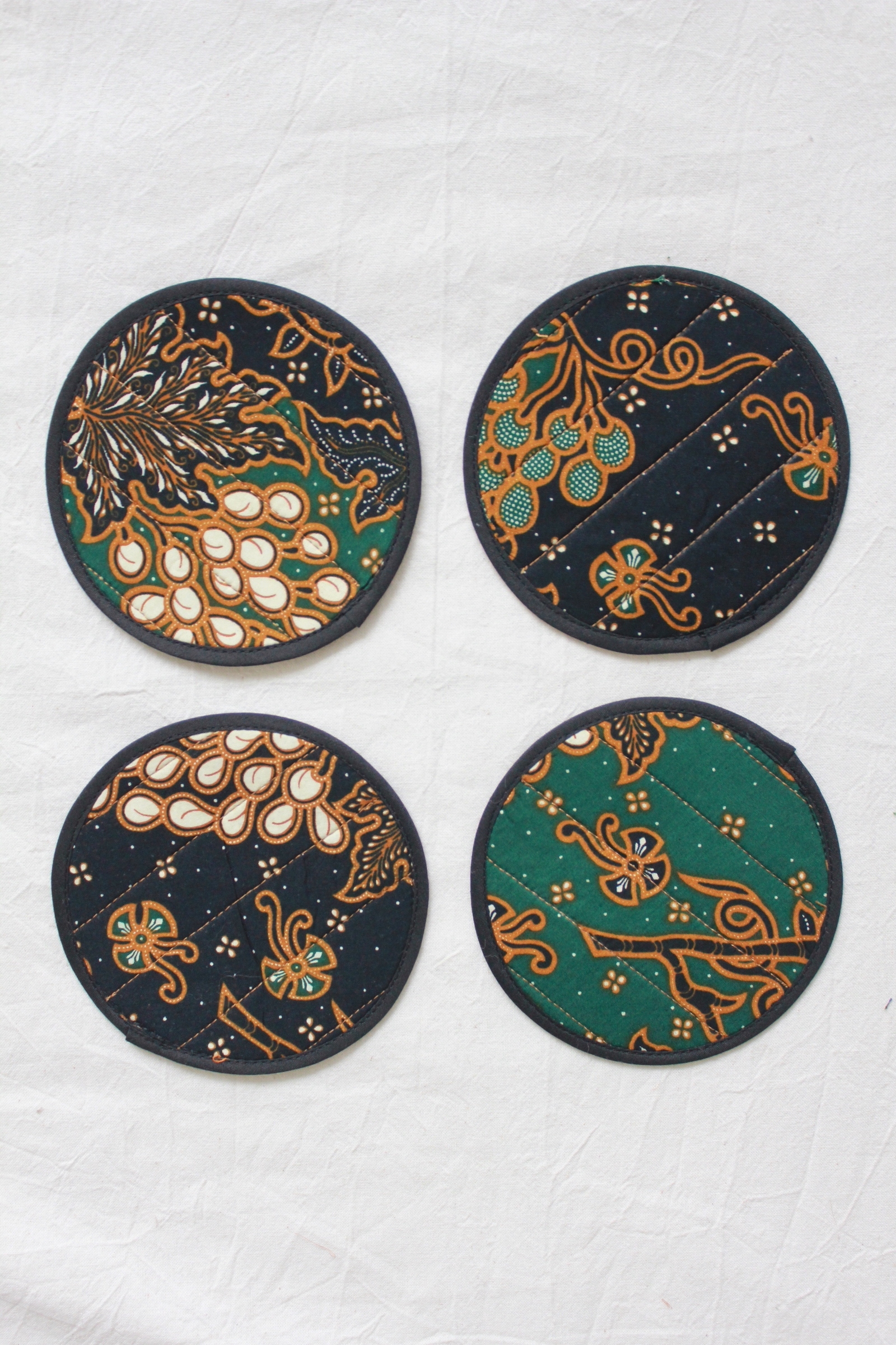 Batik Coaster - Matcha Latte ( Set of 4 )