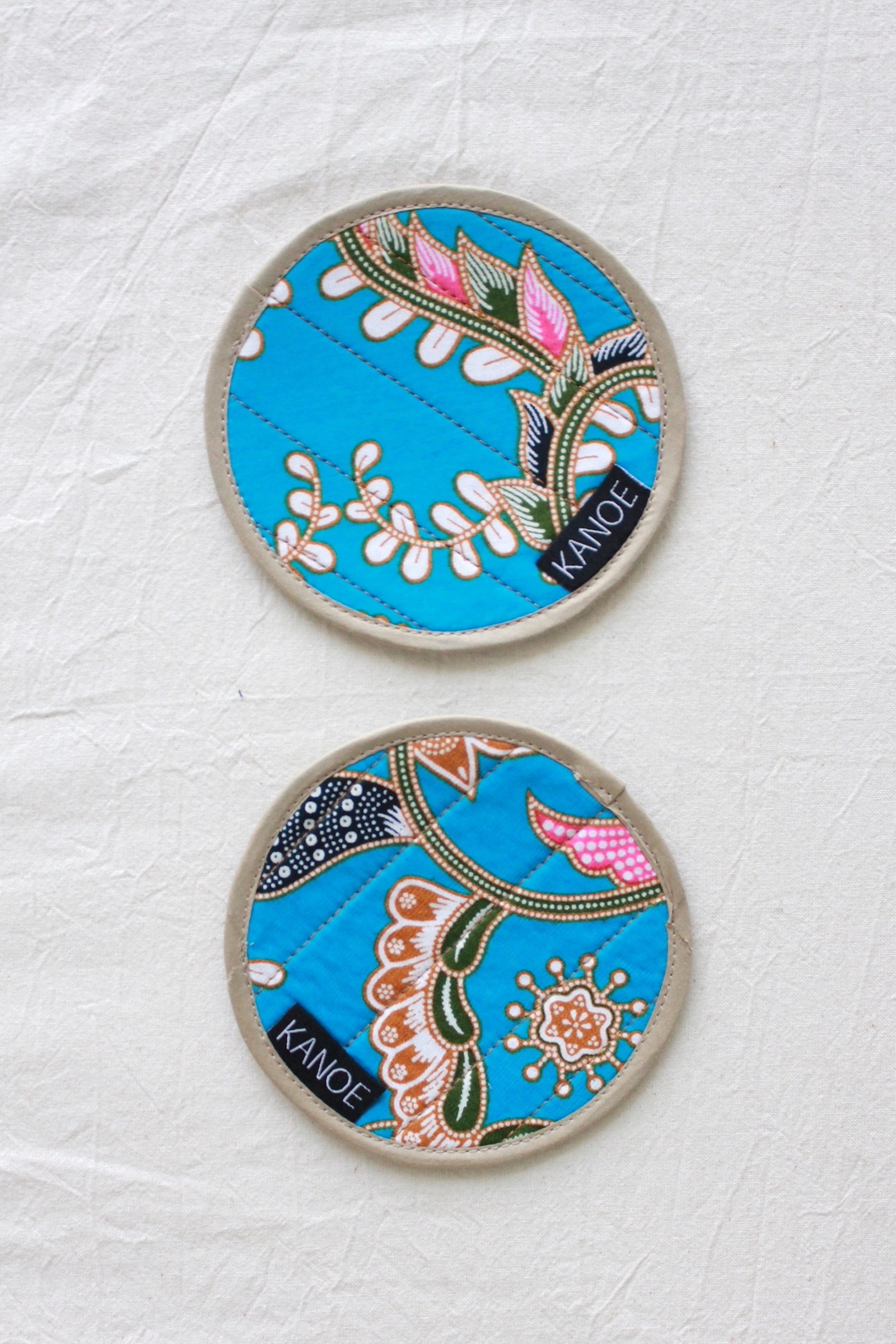 Batik Coaster - Kiwi Mojito ( Set of 2 )