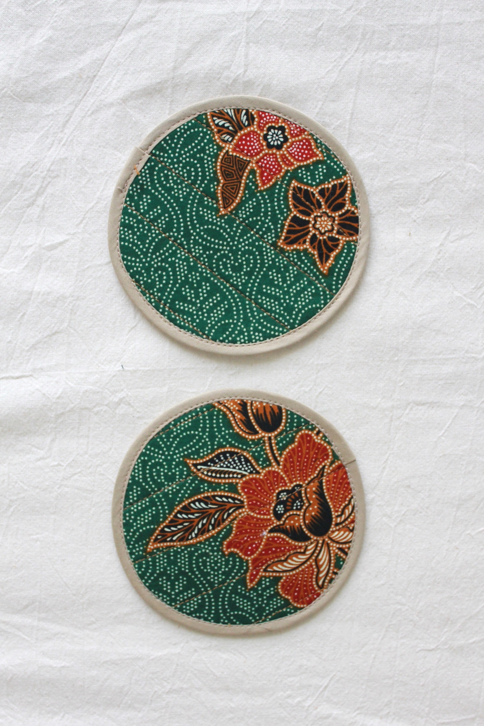 Batik Coaster - Lime Fizz ( Set of 2 )