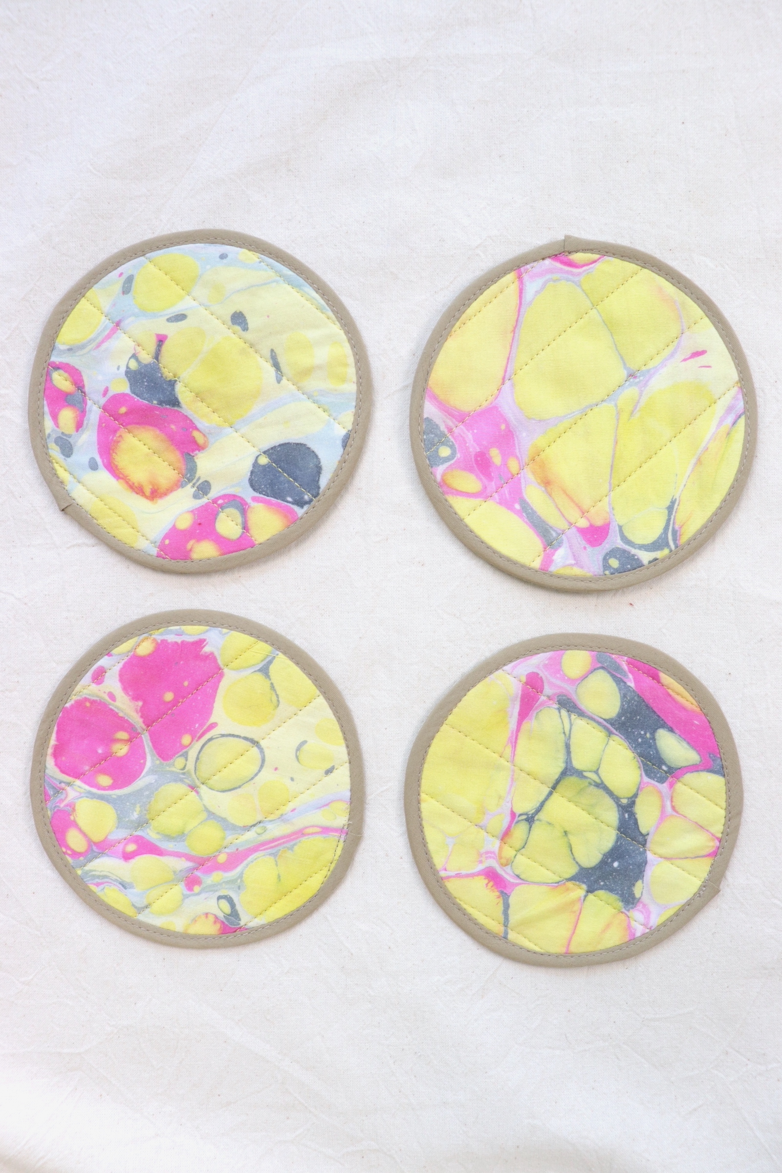 Batik Coaster - Soda Lemon ( Set of 4 )