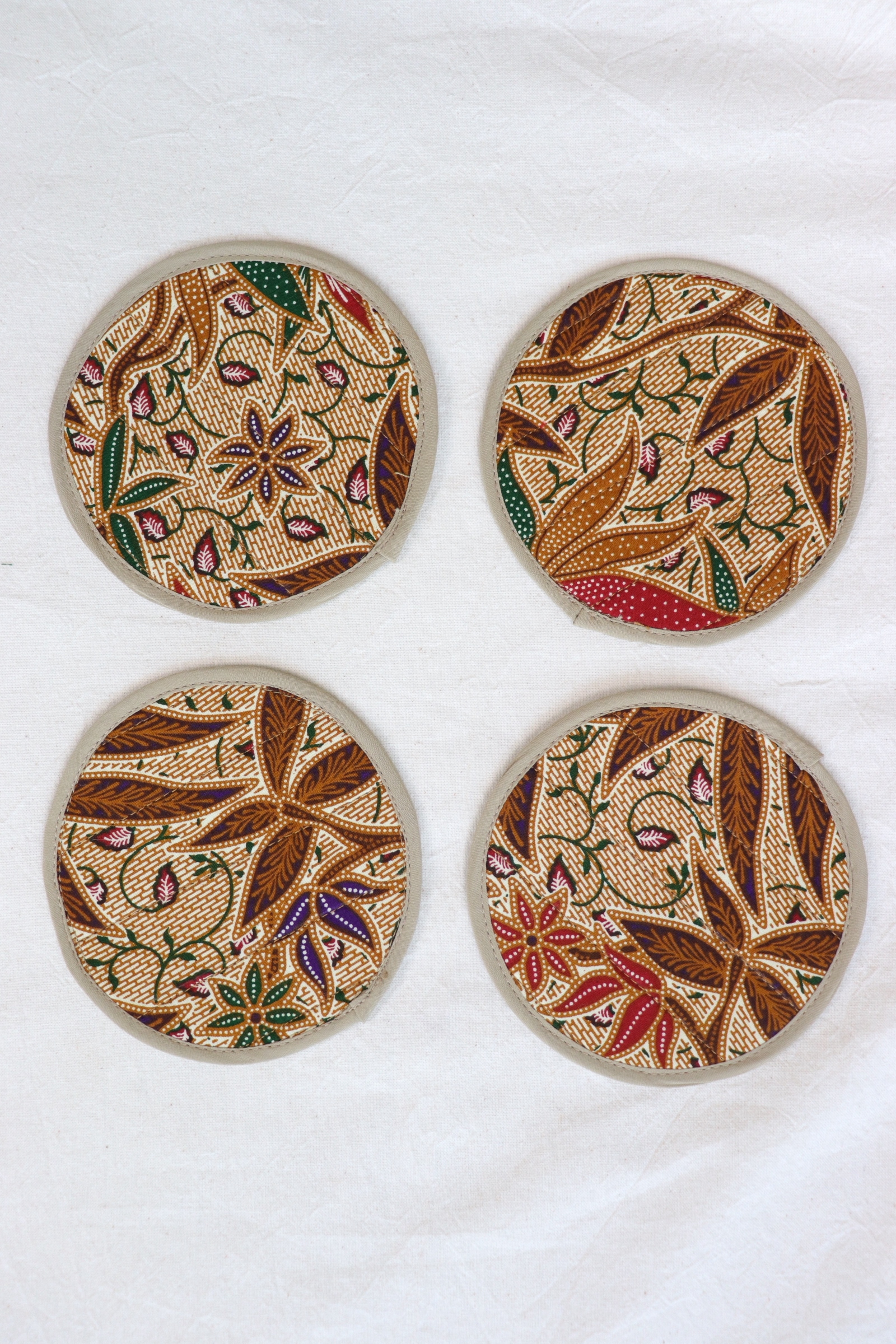 Batik Coaster - Warm Autumn ( Set of 4 )
