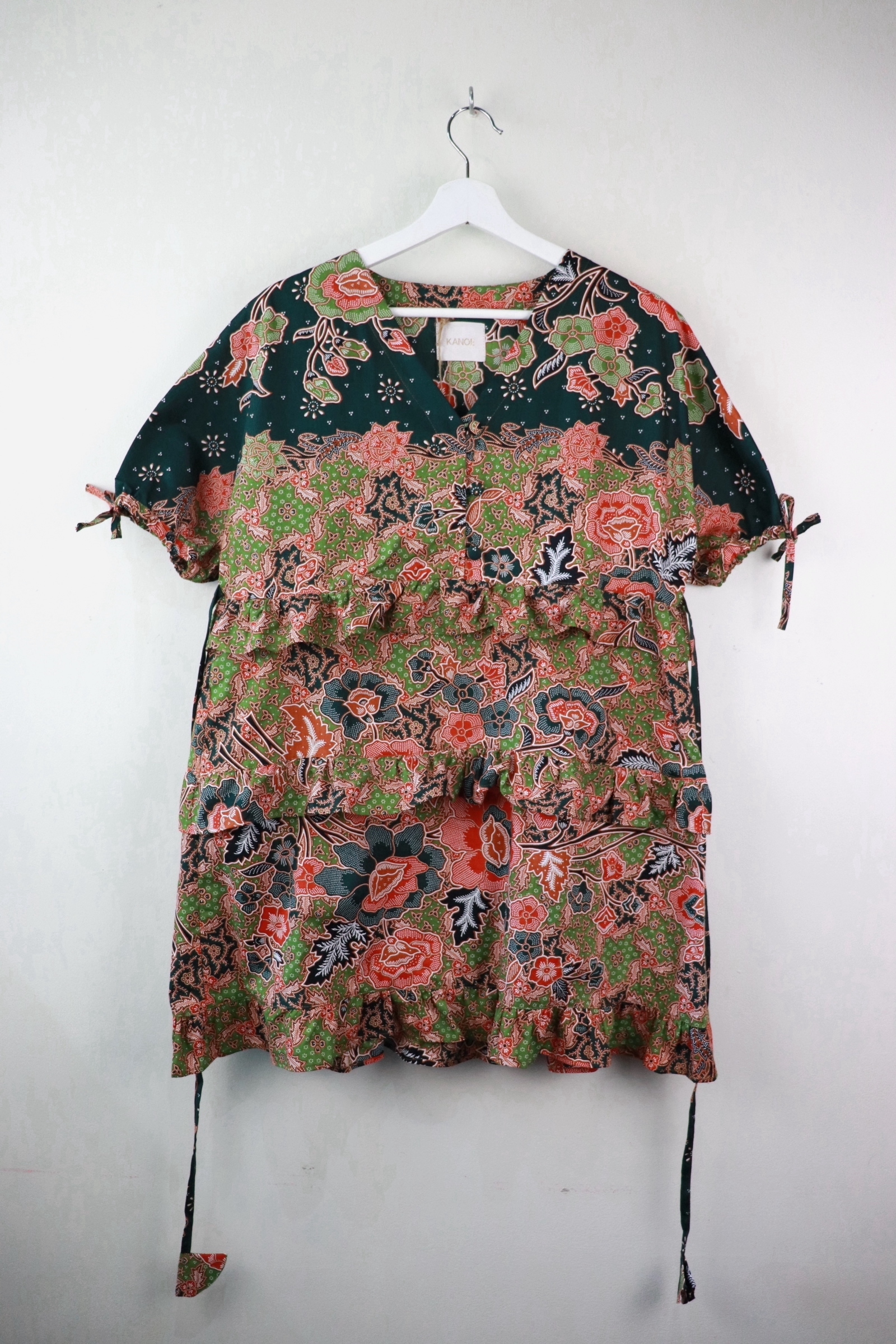 Batik Frill Dress - Viridiflora