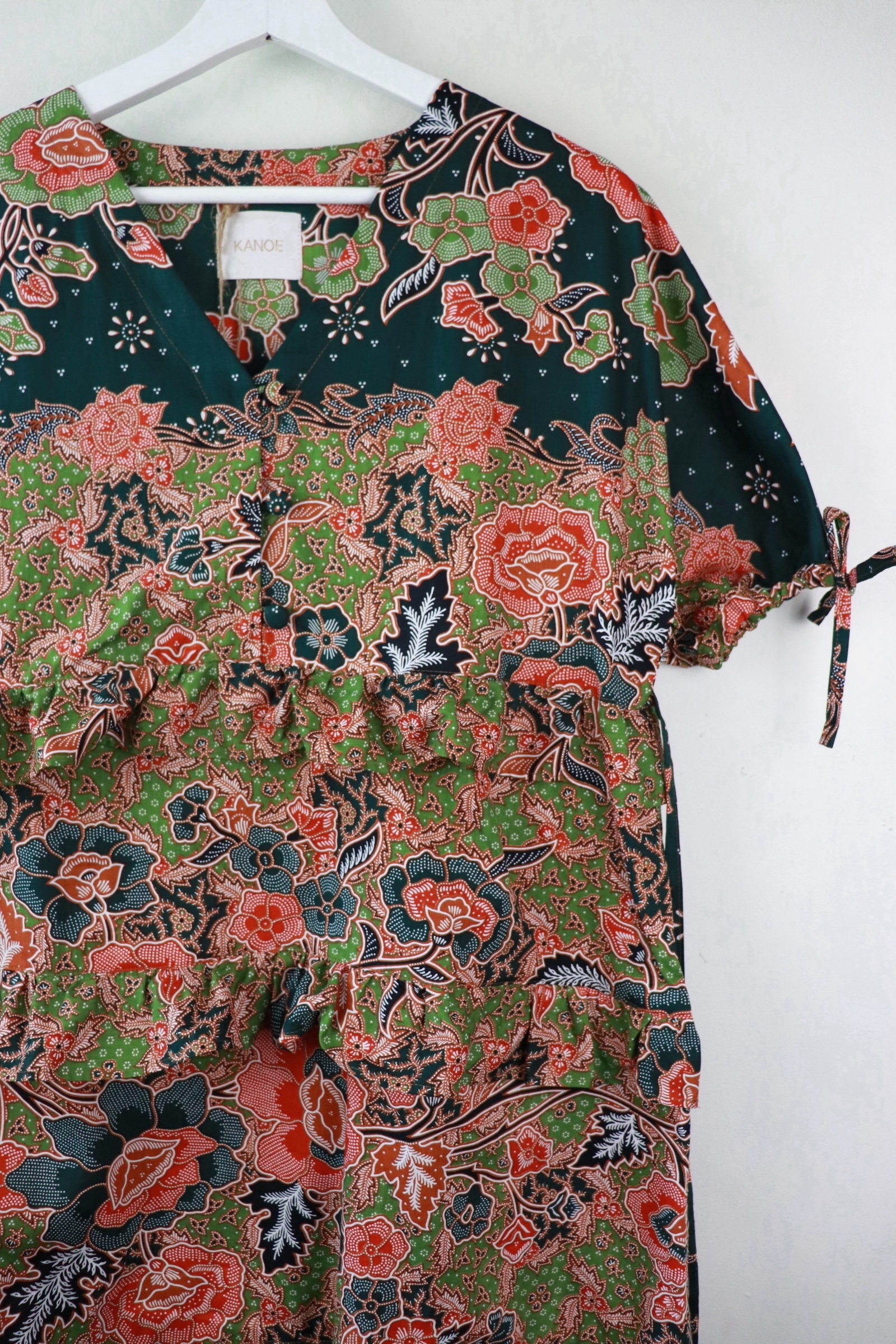 Batik Frill Dress - Viridiflora