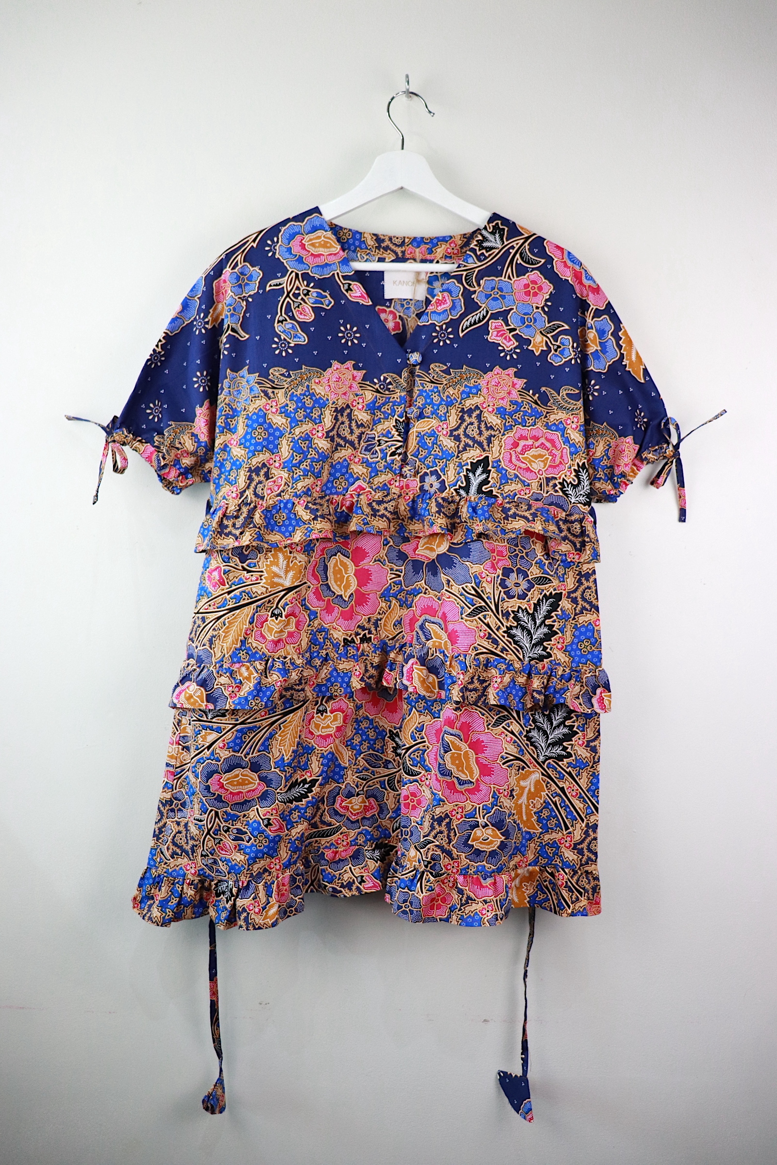 Batik Frill Dress - Brunnera