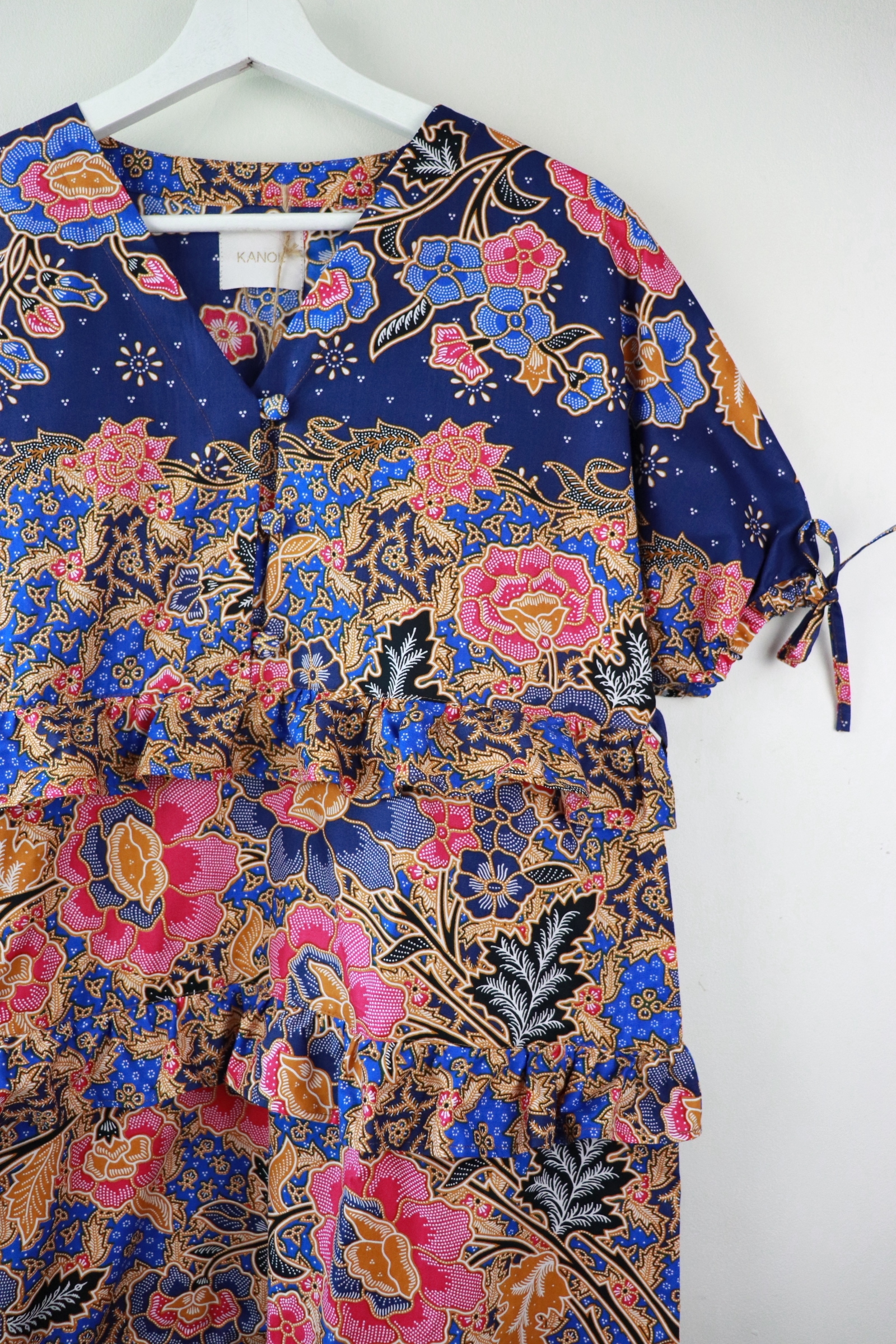 Batik Frill Dress - Brunnera