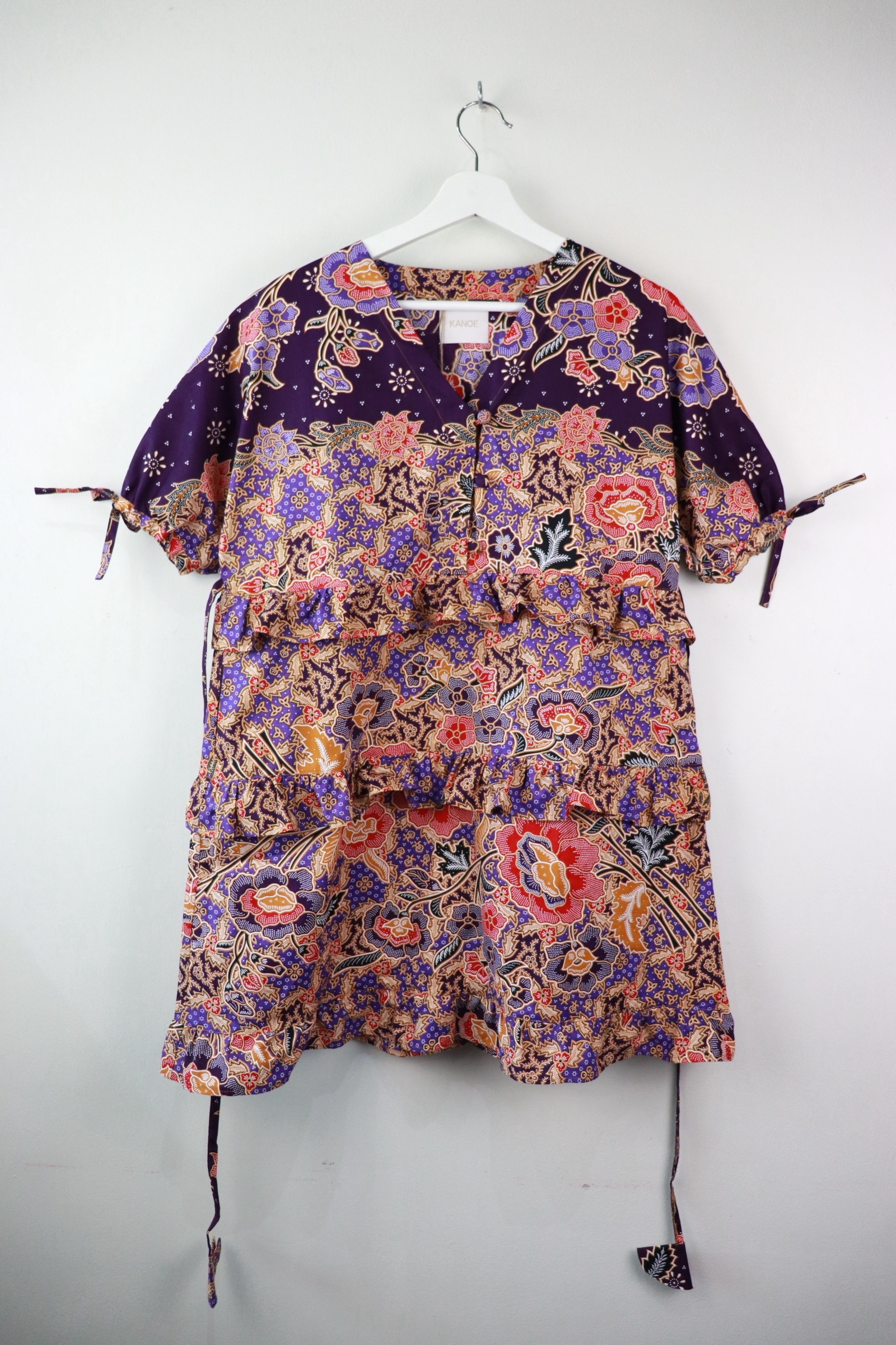 Batik Frill Dress - Gloxinia