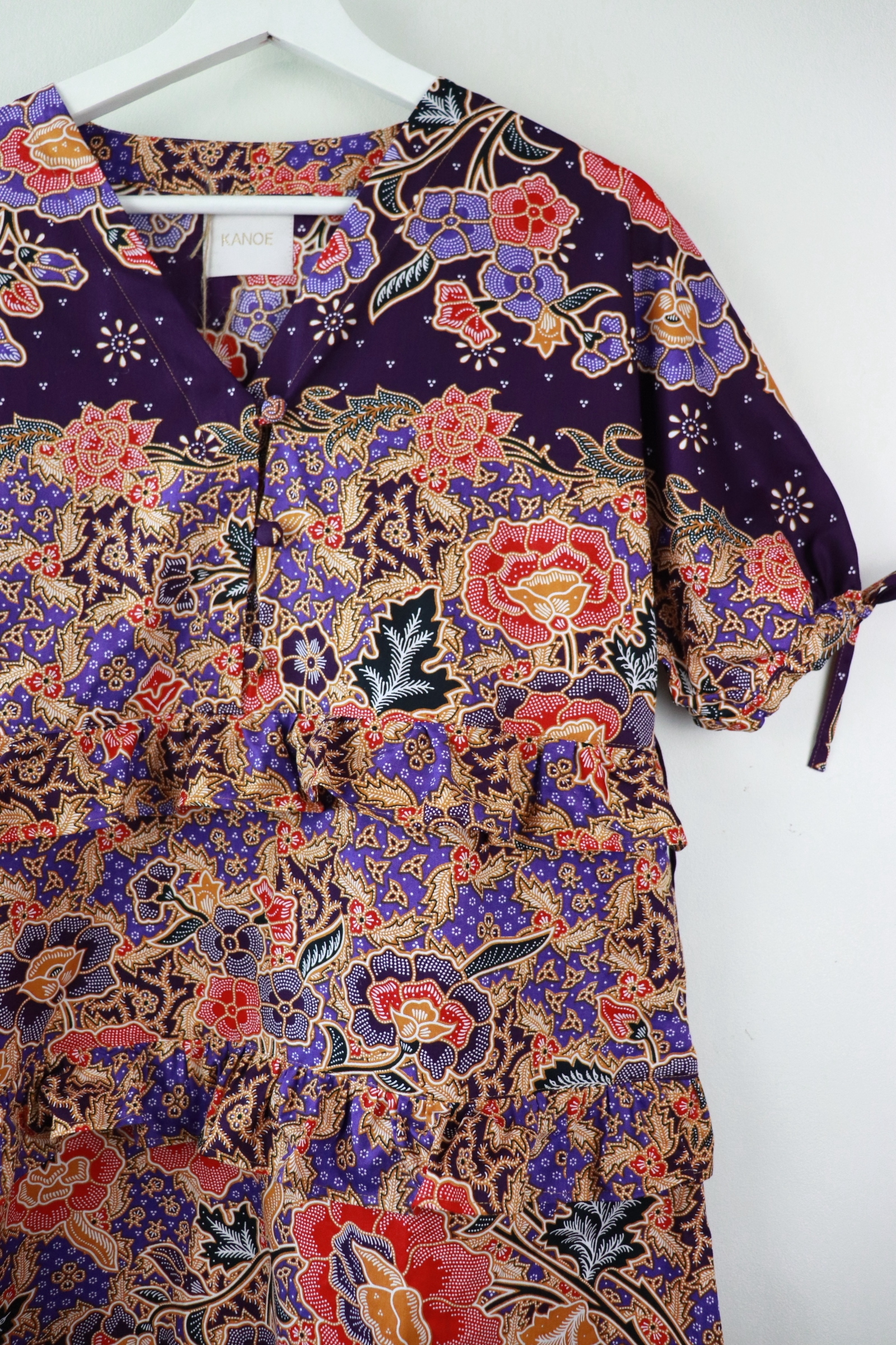 Batik Frill Dress - Gloxinia