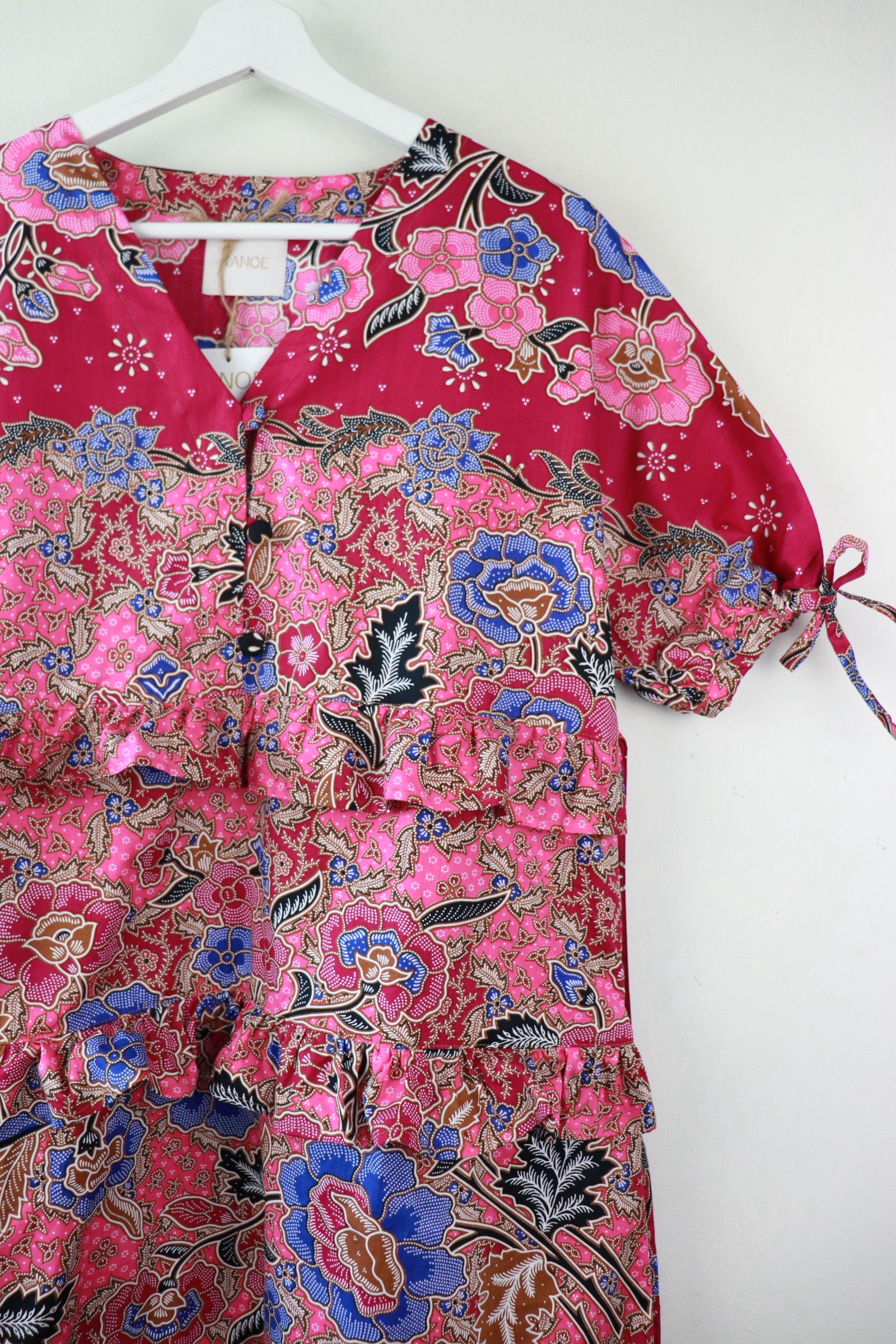 Batik Frill Dress - Calla Lily