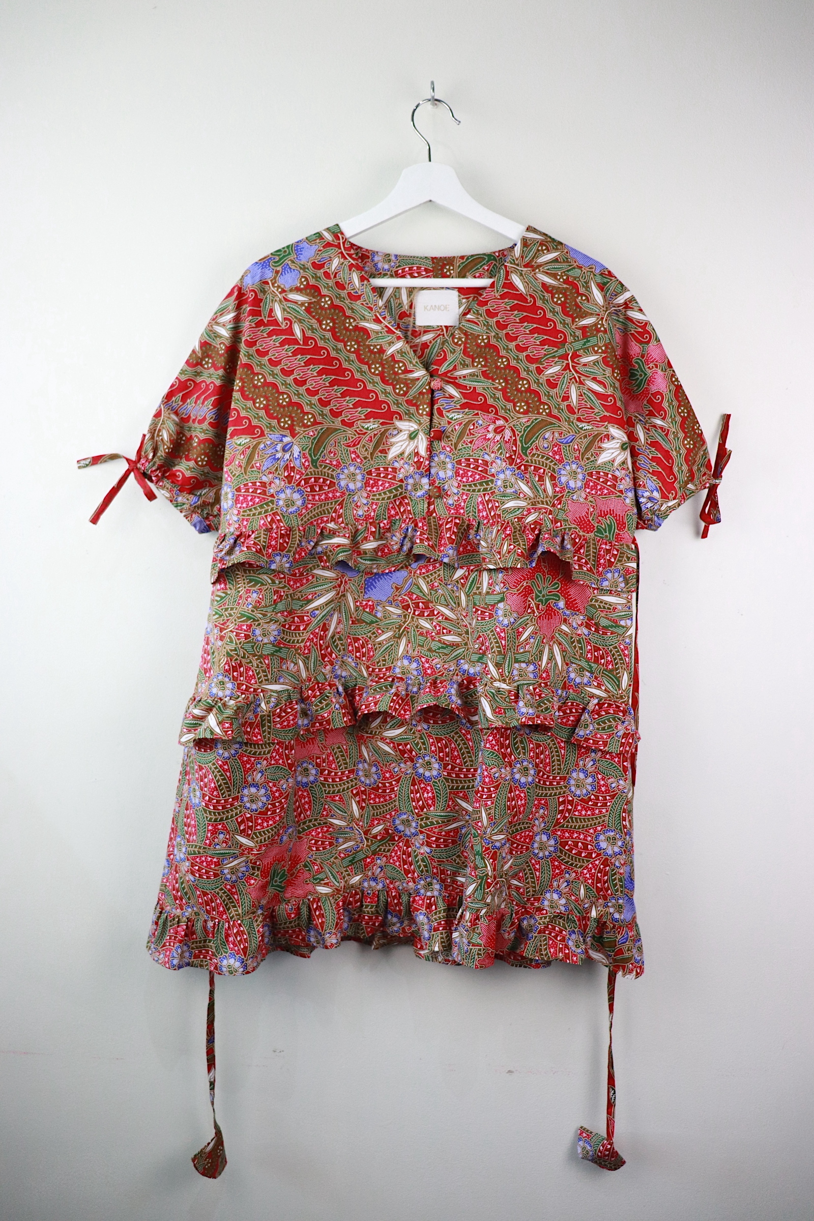 Batik Frill Dress - Alstroemeria (Pink)