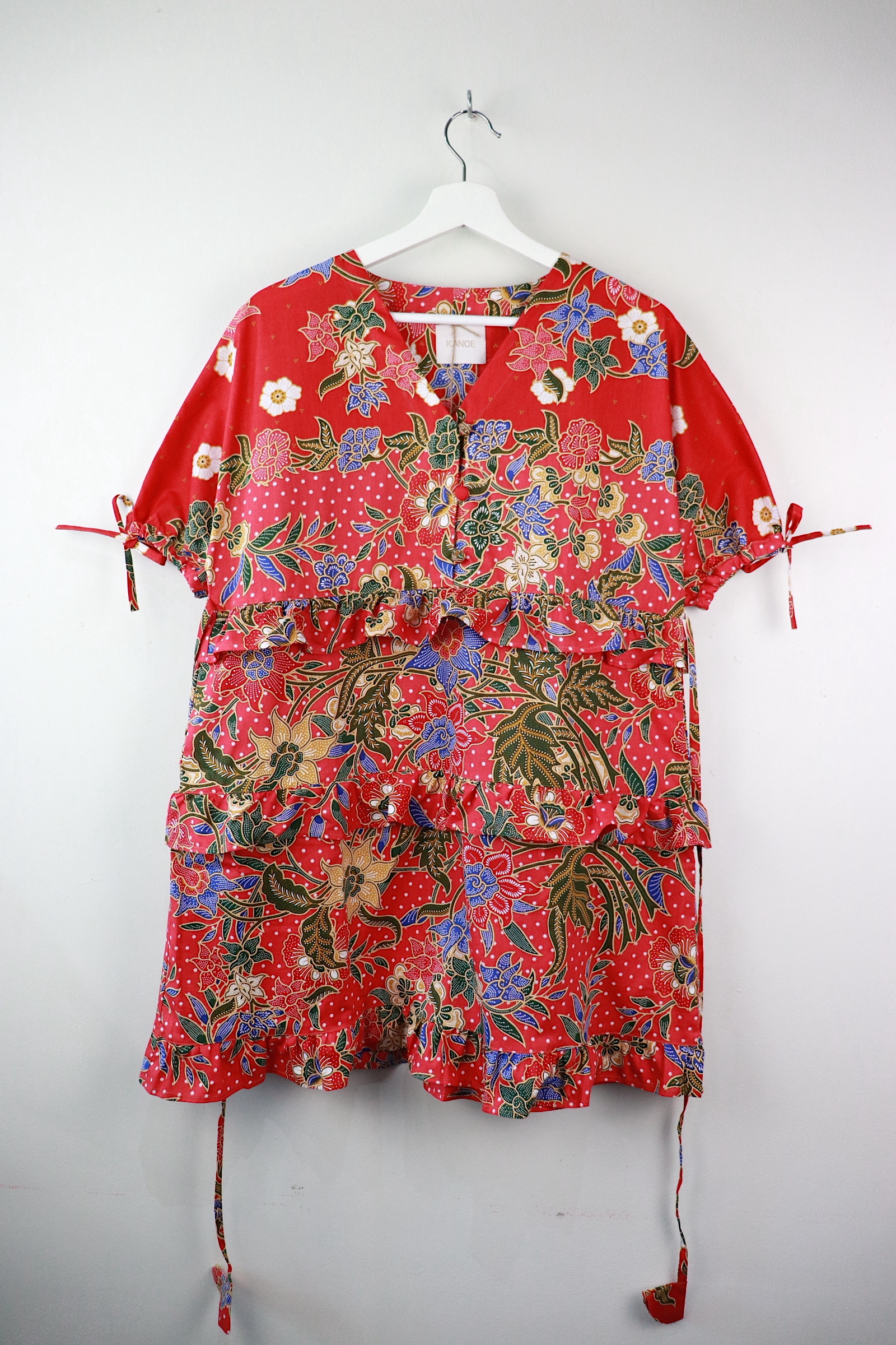Batik Frill Dress - Begonia