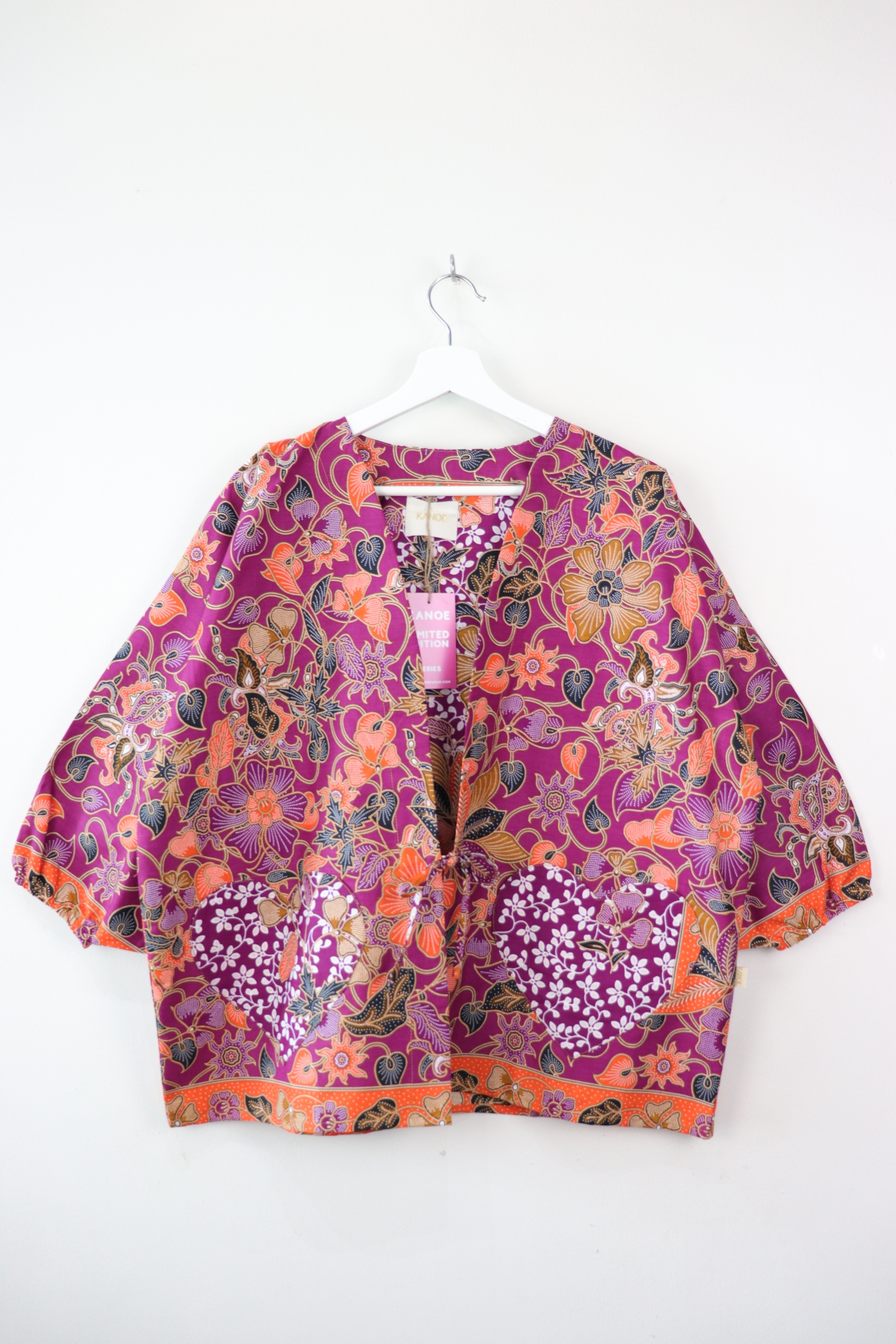 Kimono Signature Heart Pockets - Periwinkle