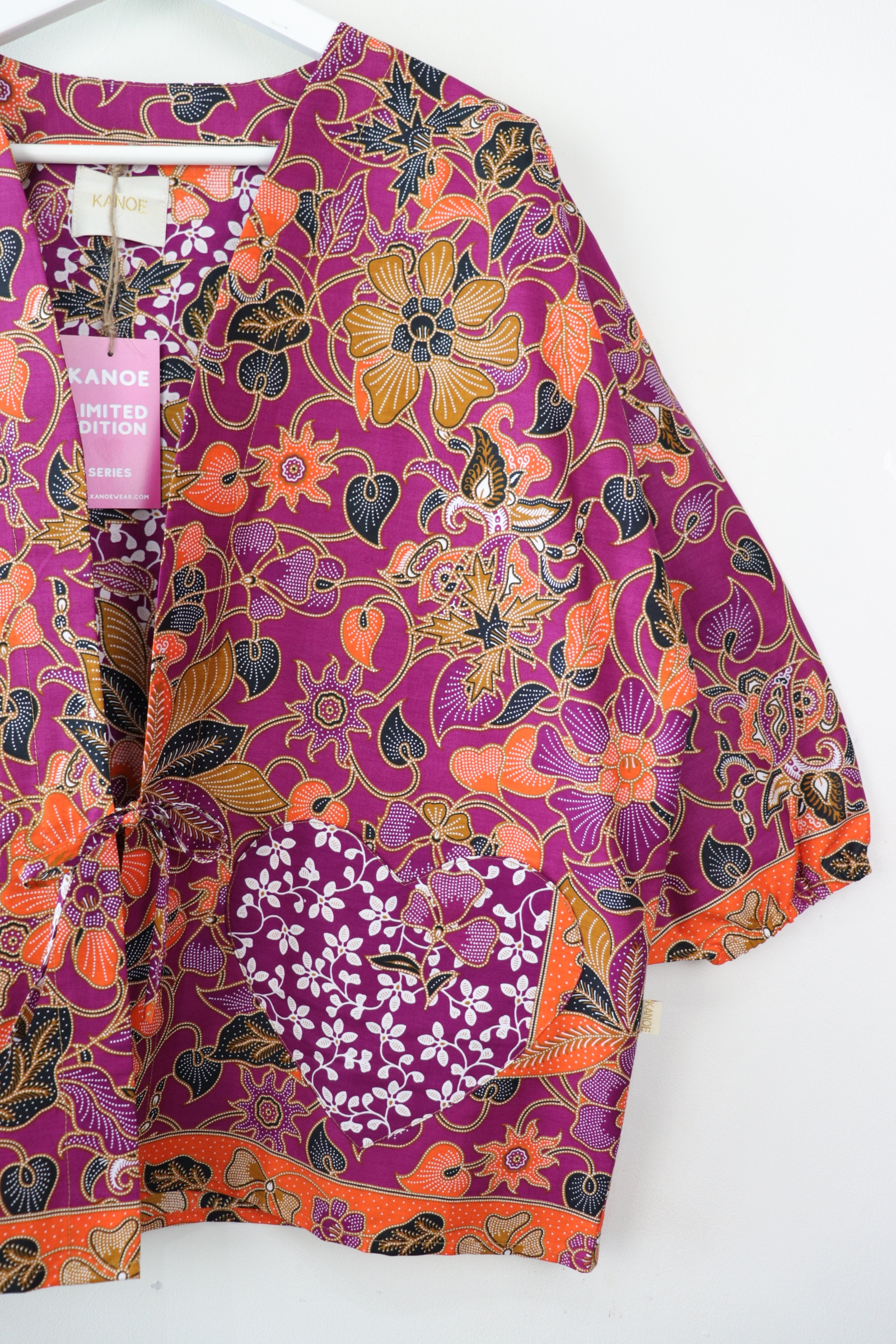 Kimono Signature Heart Pockets - Periwinkle