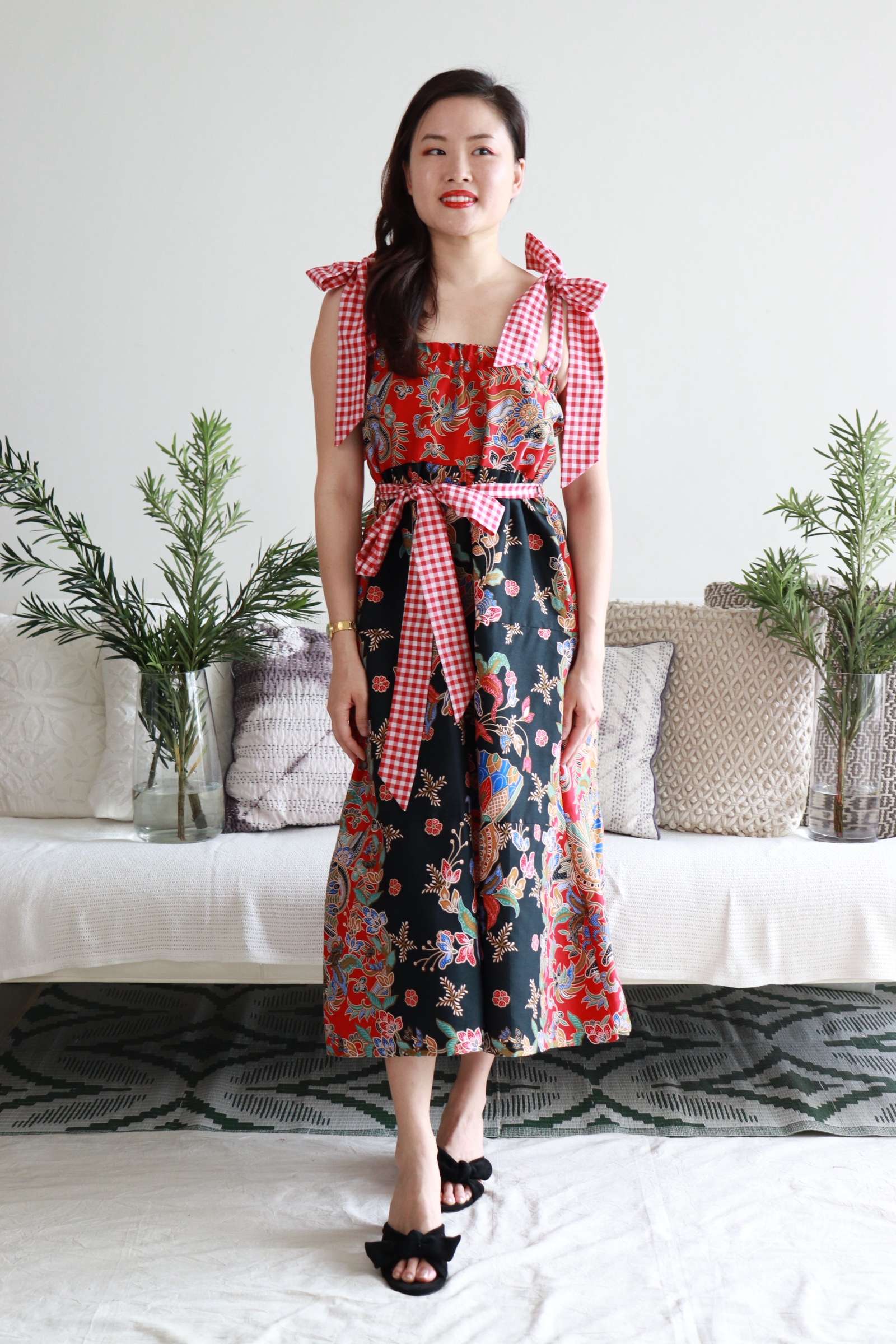 Batik Maxi Gingham Dress - Be a Gift