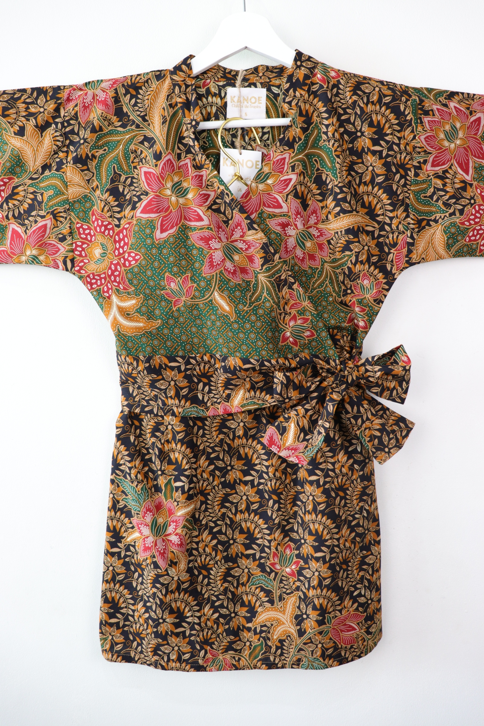 Kimono Wrap Matching Set - Oolong Tropics (S/M/L)