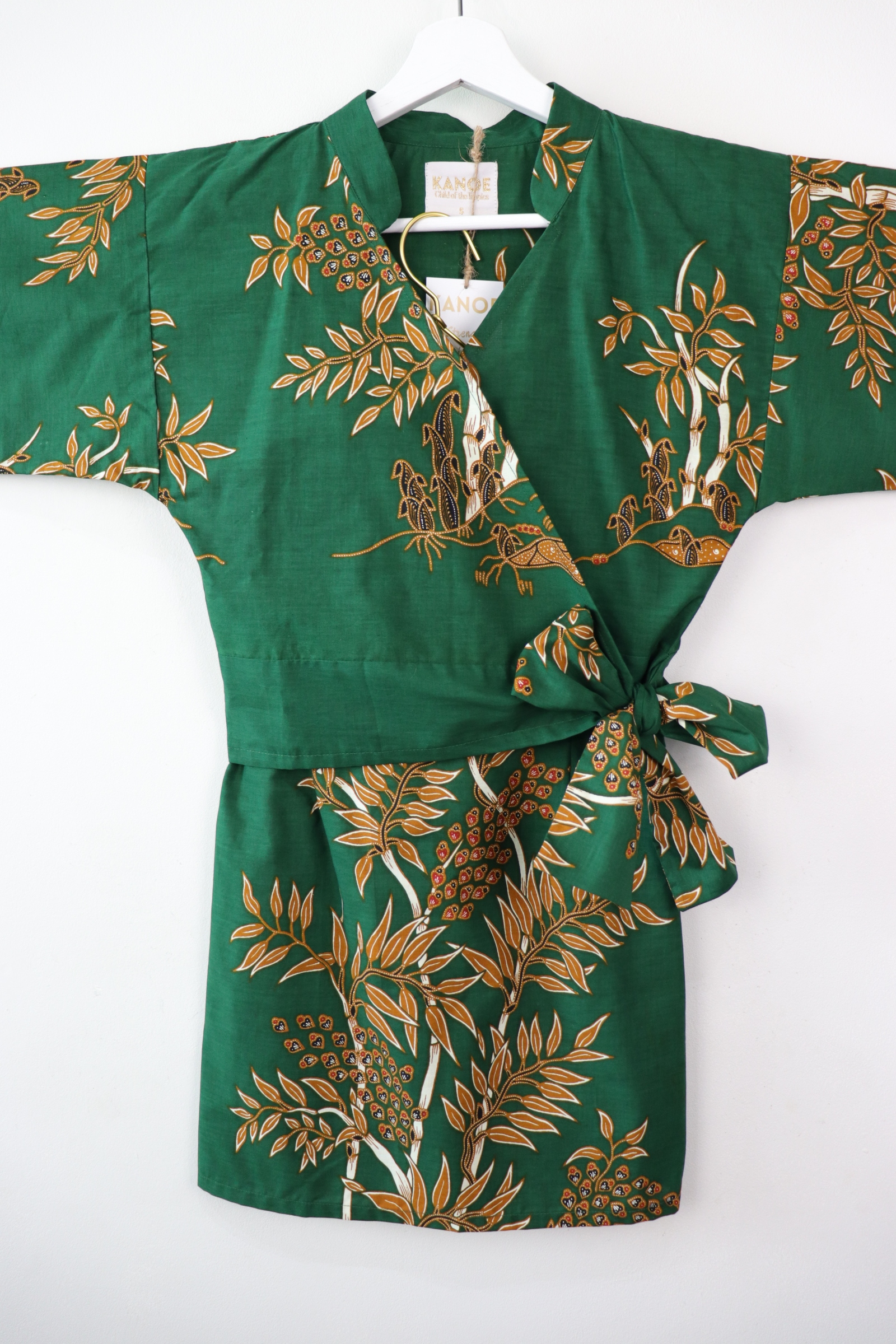 Kimono Wrap Matching Set -Bamboo Emerald (S/M/L)