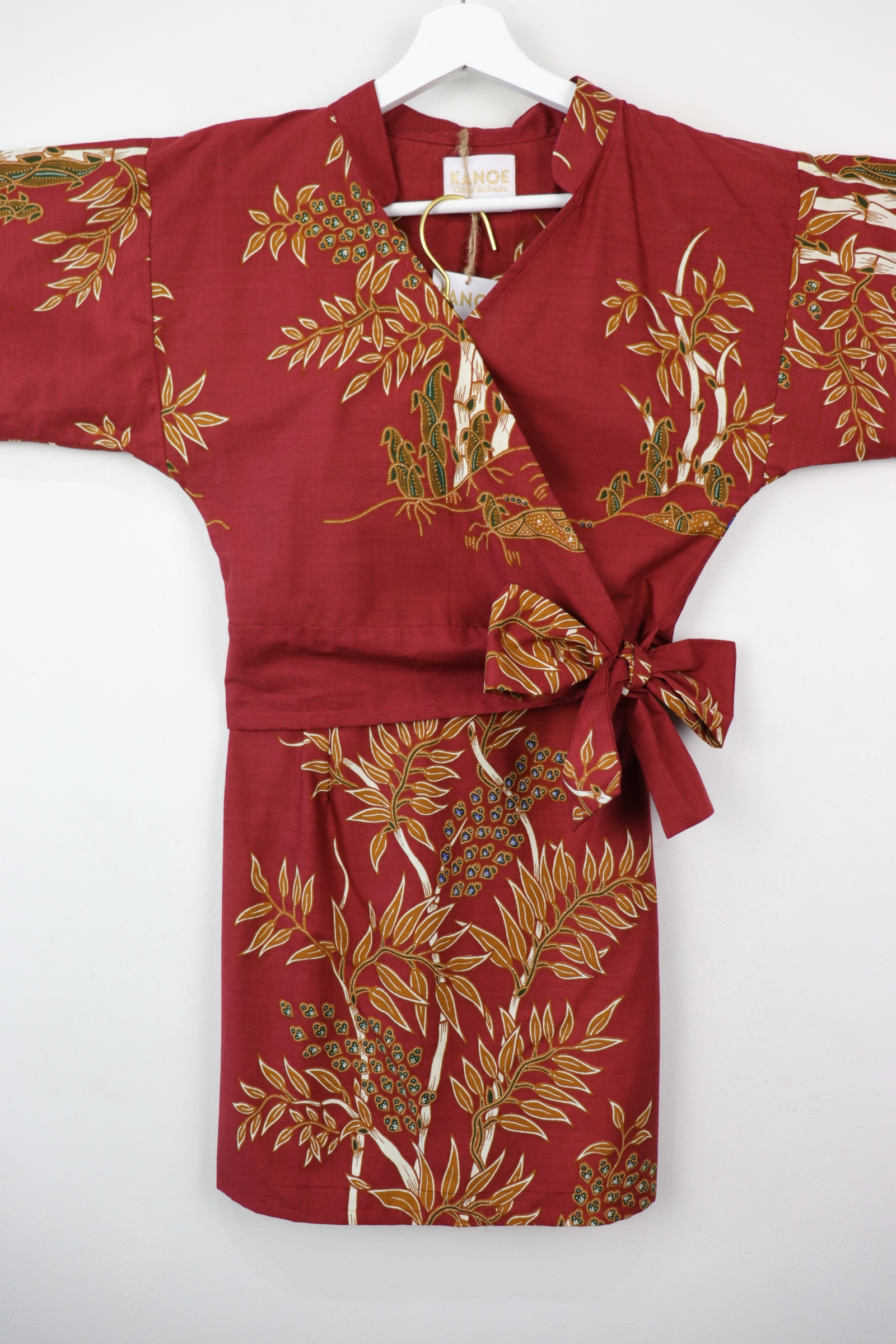 Kimono Wrap Matching Set - Bamboo Ruby (M)