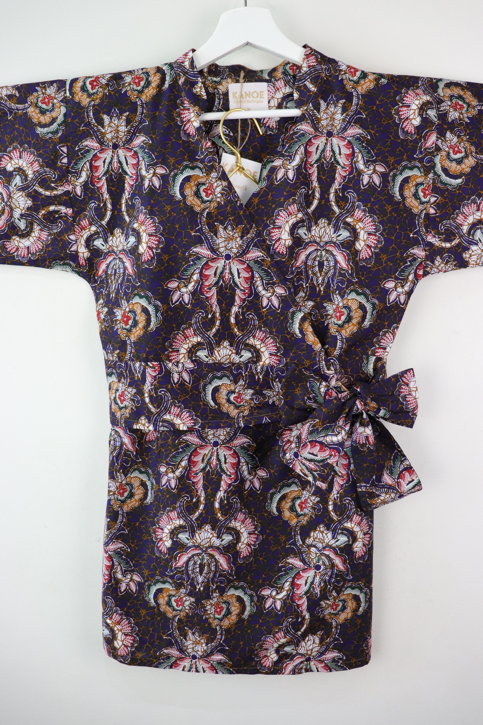 Kimono Wrap Matching Set - Sapphire Peacock (S/M/L)