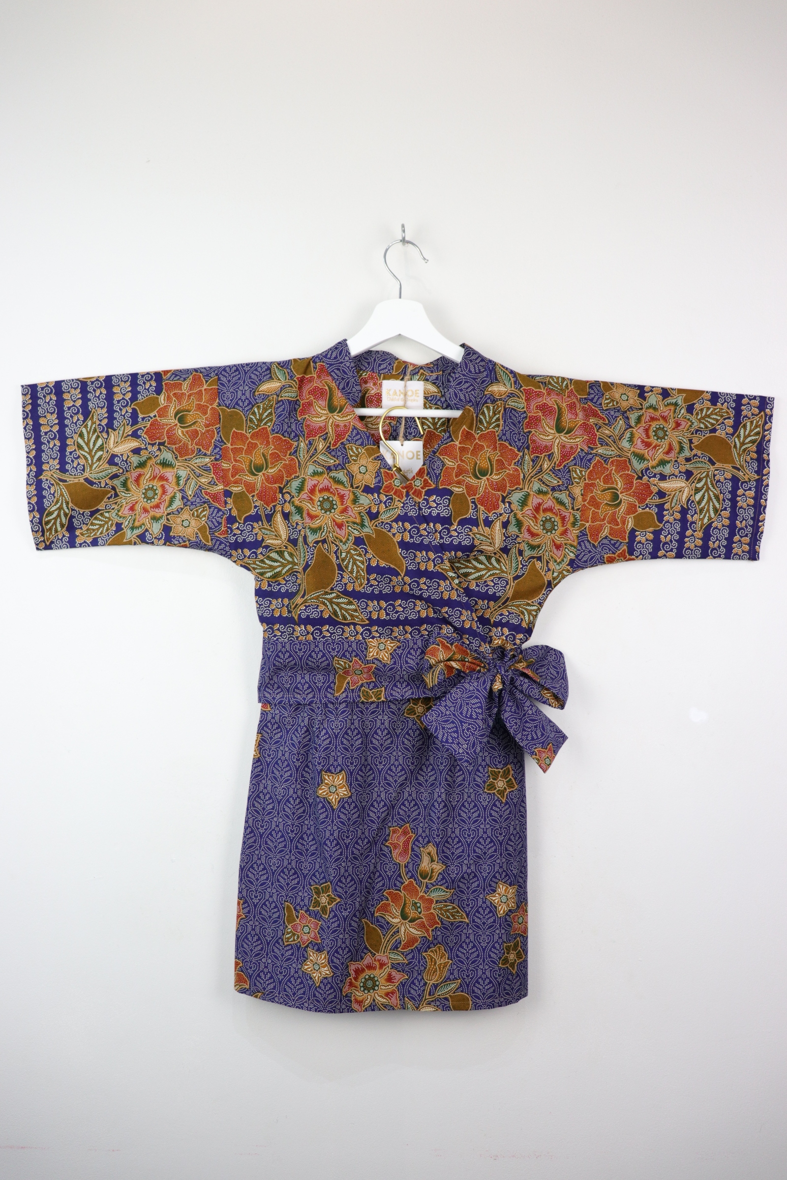 Kimono Wrap Matching Set - Blueberry Crepe (S/M/L)
