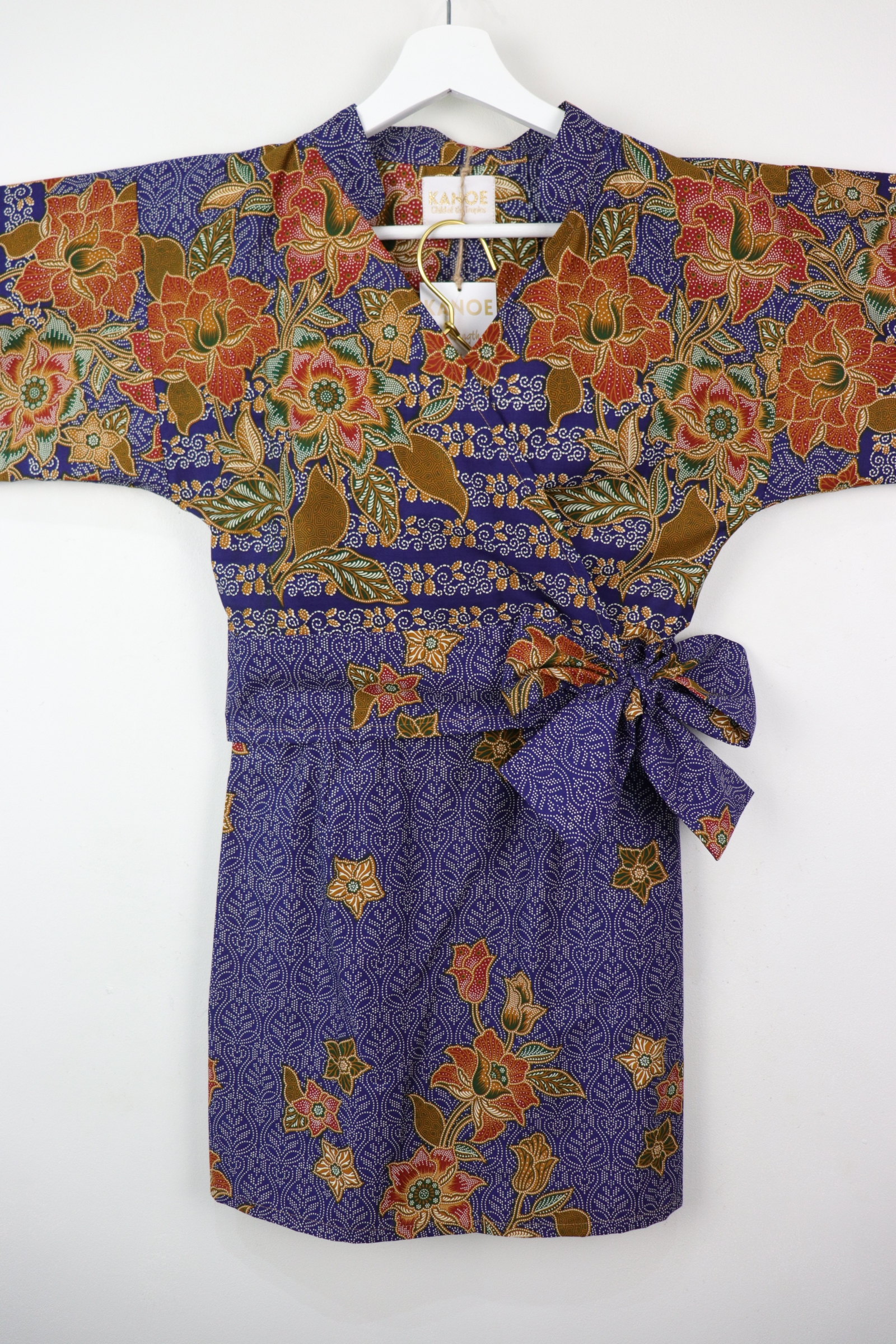 Kimono Wrap Matching Set - Blueberry Crepe (S/M/L)