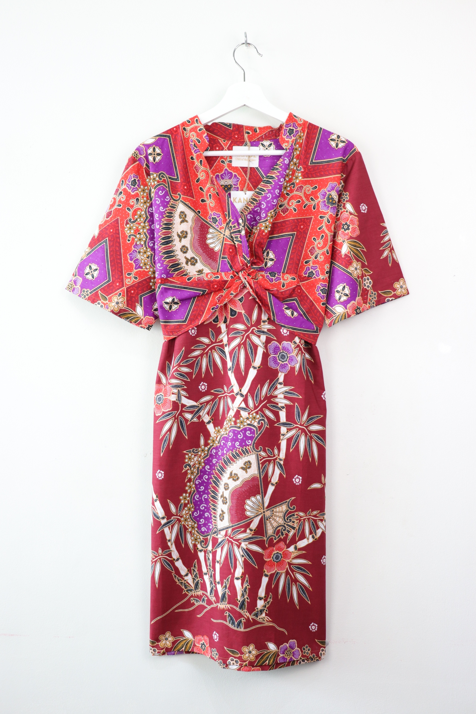 Twisted Front Dress w/ mandarin collar - Fei Fortune