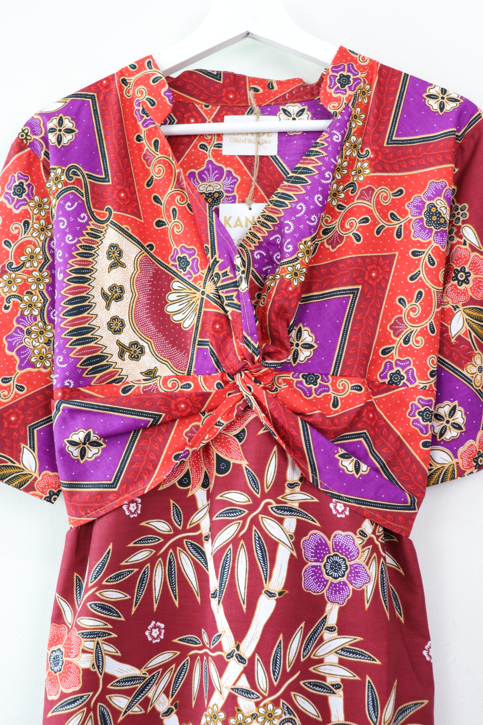 Twisted Front Dress w/ mandarin collar - Fei Fortune