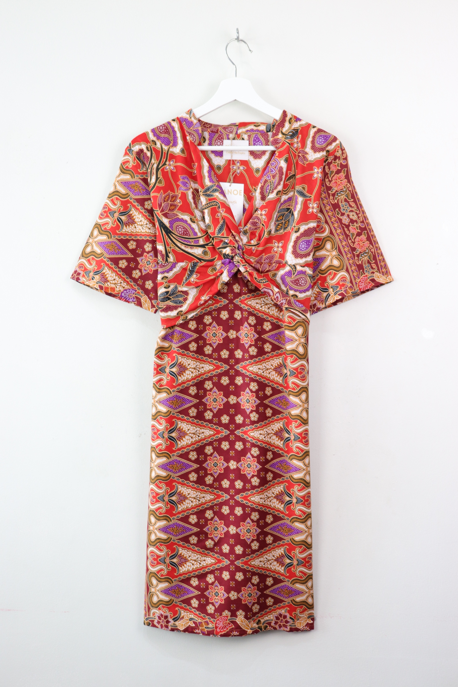 Twisted Front Dress w/ mandarin collar - Fei Fabulous