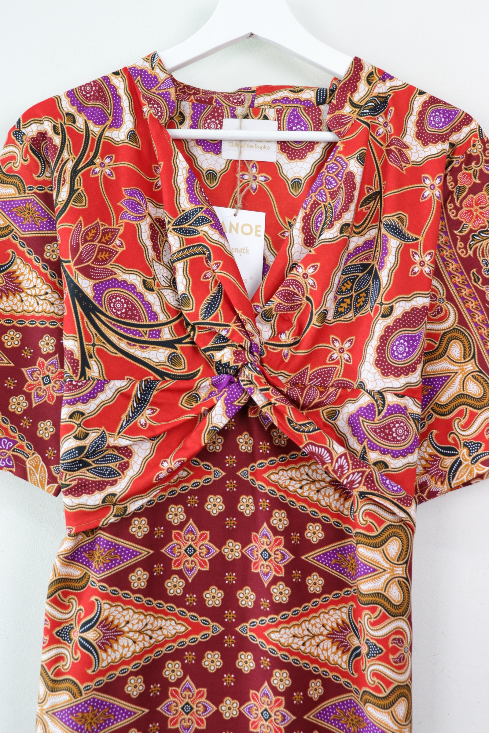 Twisted Front Dress w/ mandarin collar - Fei Fabulous