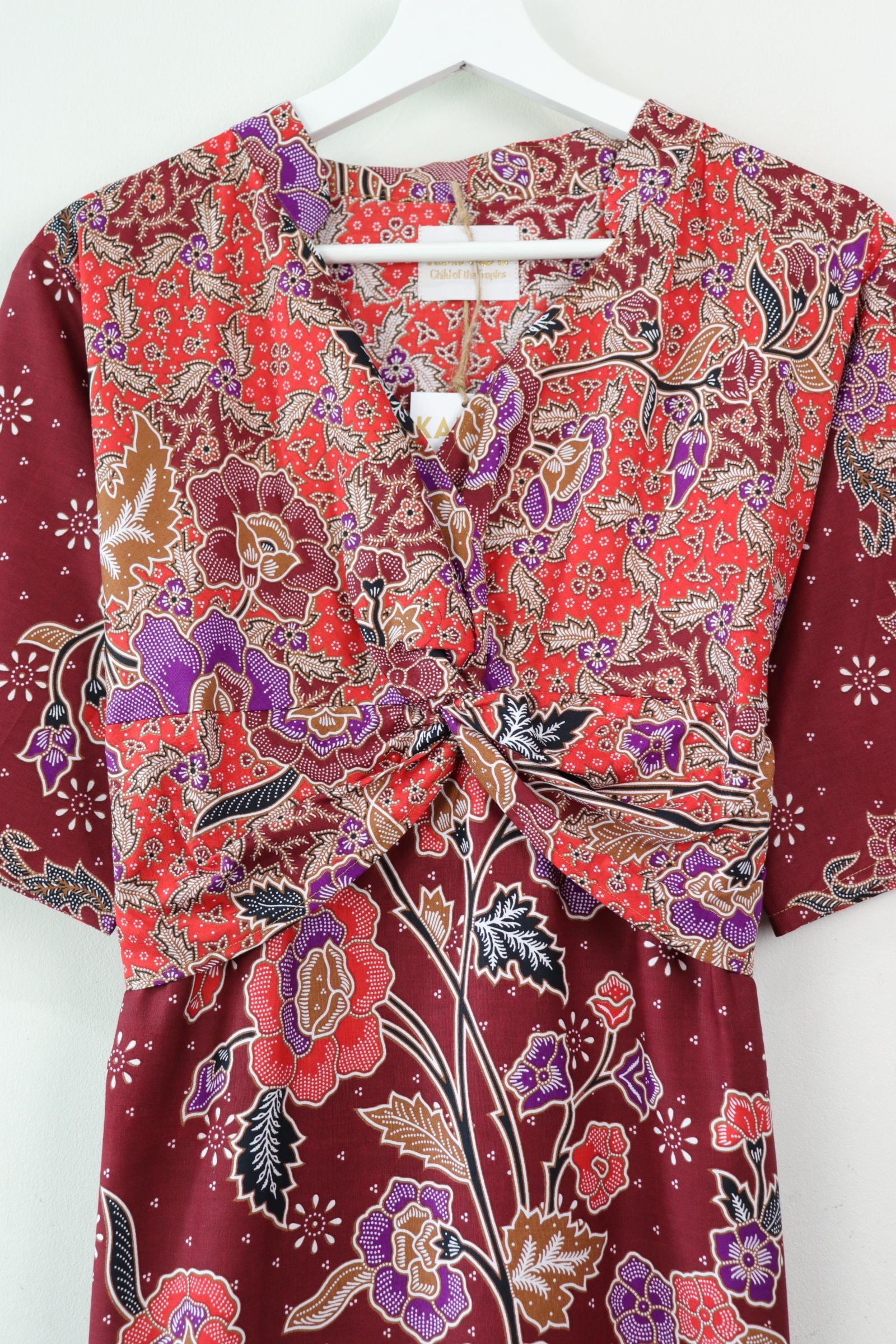 Twisted Front Dress w/ mandarin collar - Fei Glow