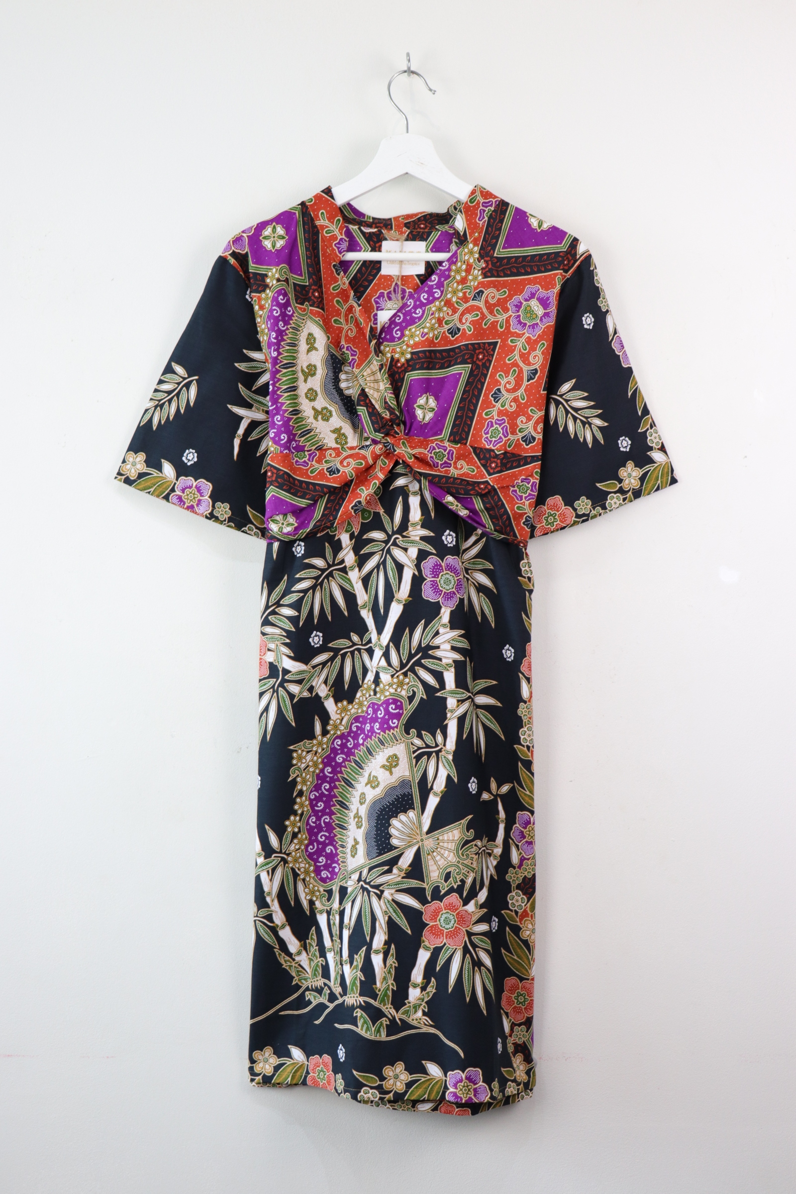 Twisted Front Dress w/ mandarin collar - Fei Classy