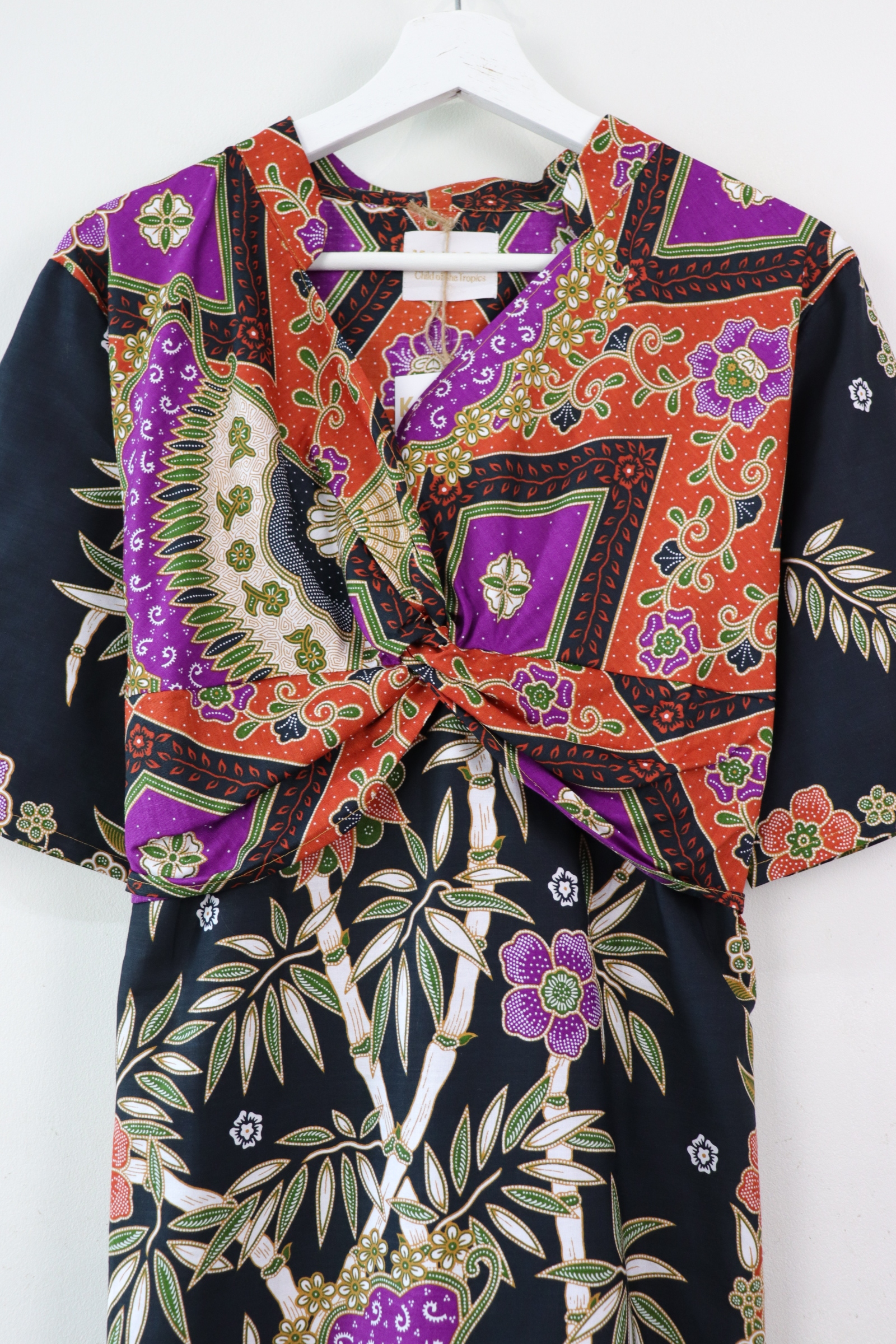 Twisted Front Dress w/ mandarin collar - Fei Classy