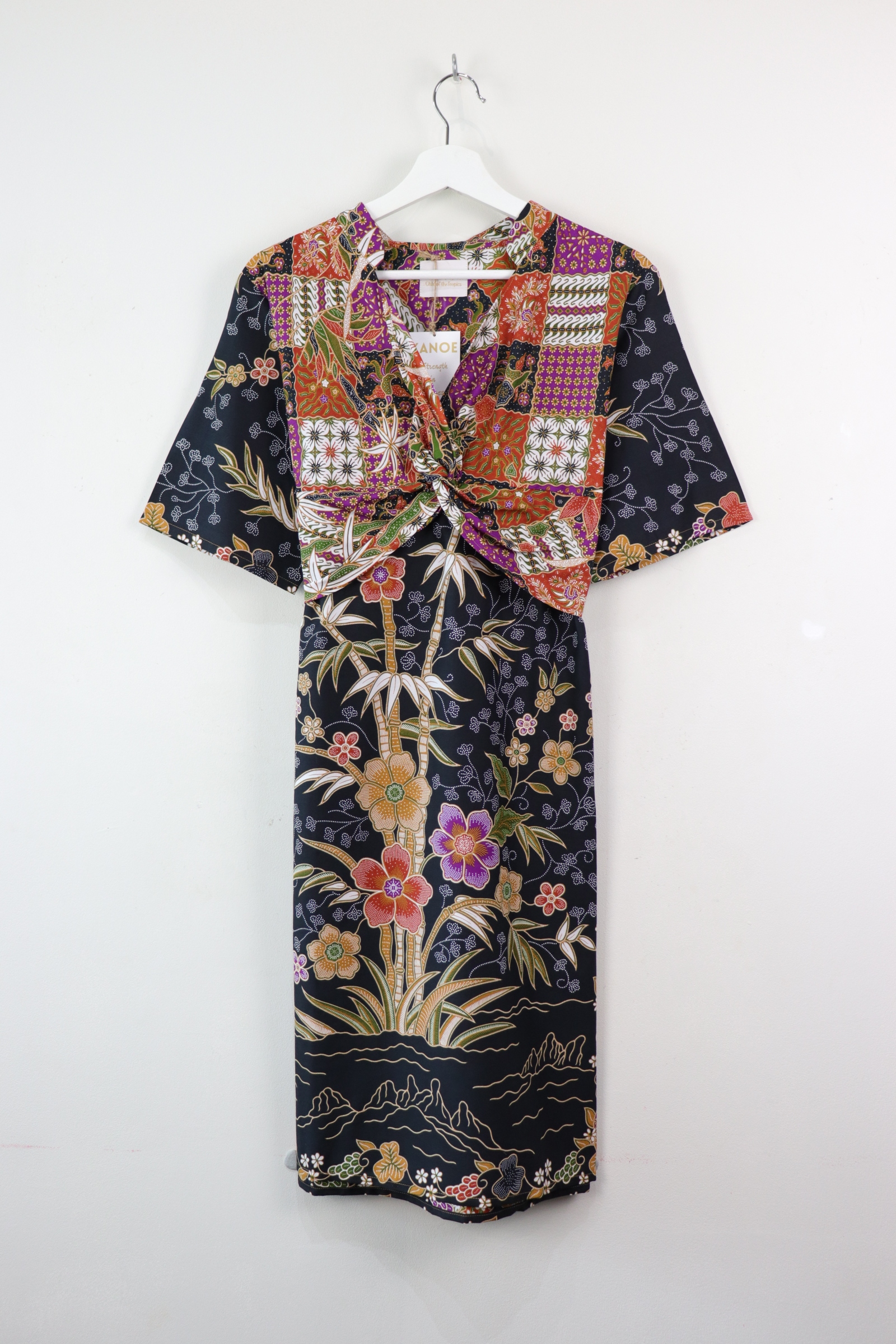 Twisted Front Dress w/ mandarin collar - Fei Charm