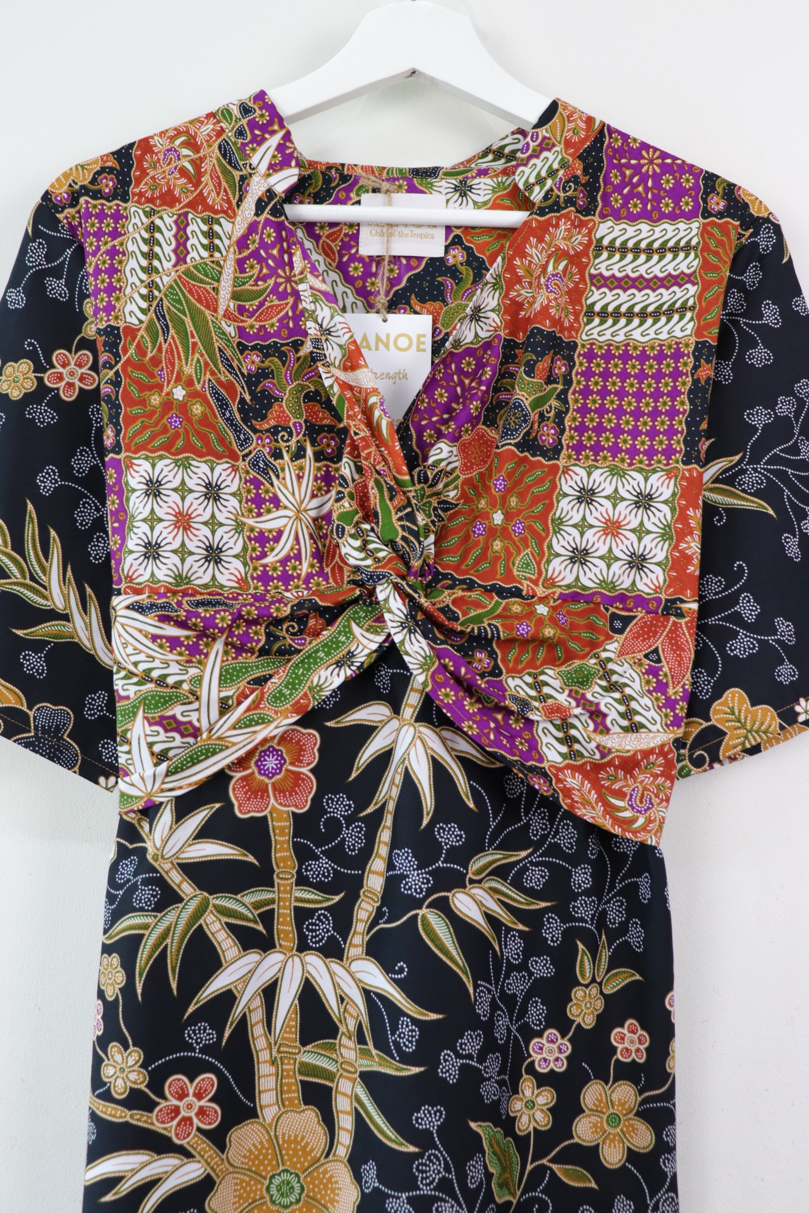 Twisted Front Dress w/ mandarin collar - Fei Charm
