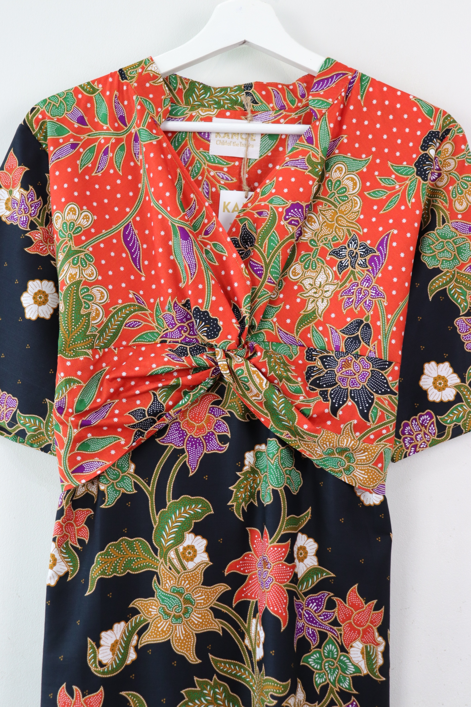 Twisted Front Dress w/ mandarin collar - Fei Tiger