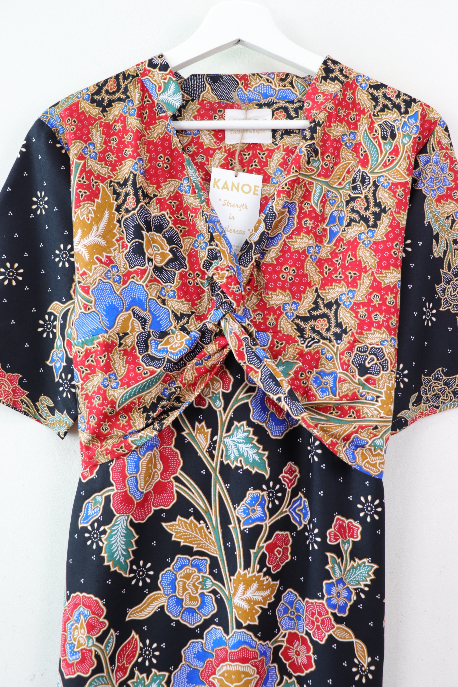 Twisted Front Dress w/ mandarin collar - Fei Chic