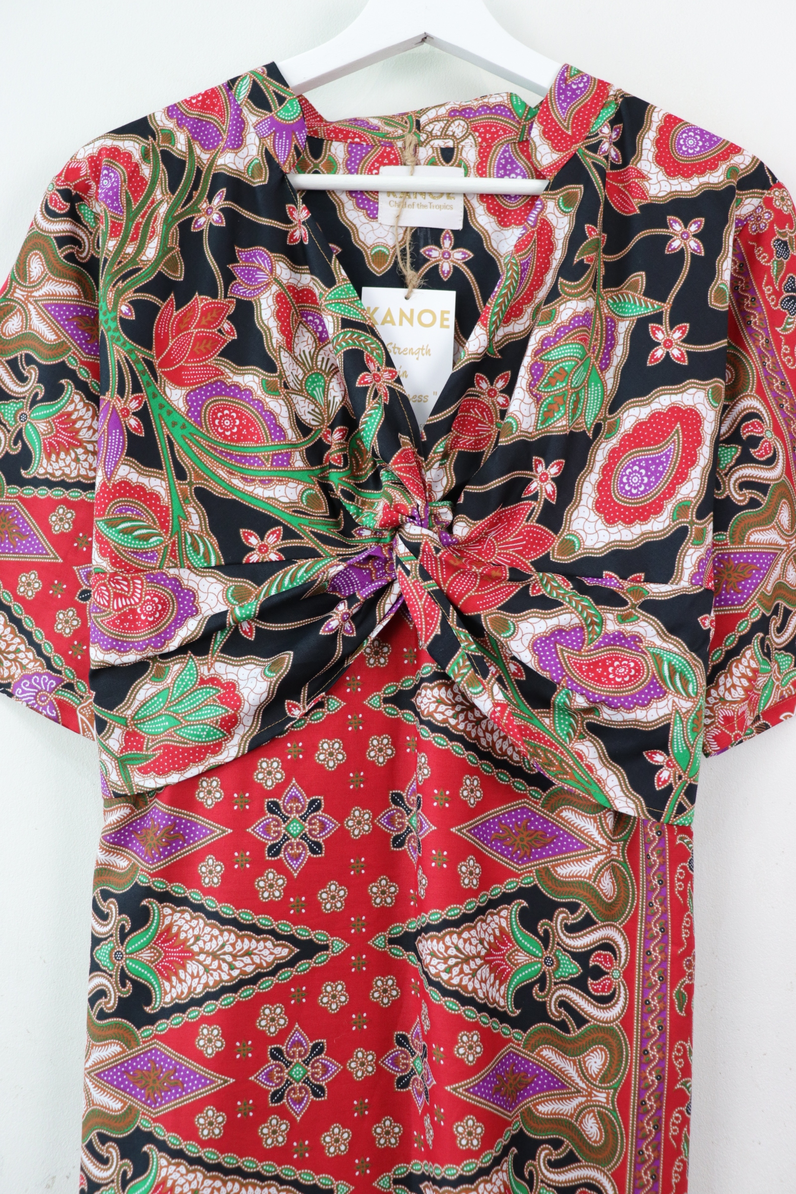 Twisted Front Dress w/ mandarin collar - Fei Luck