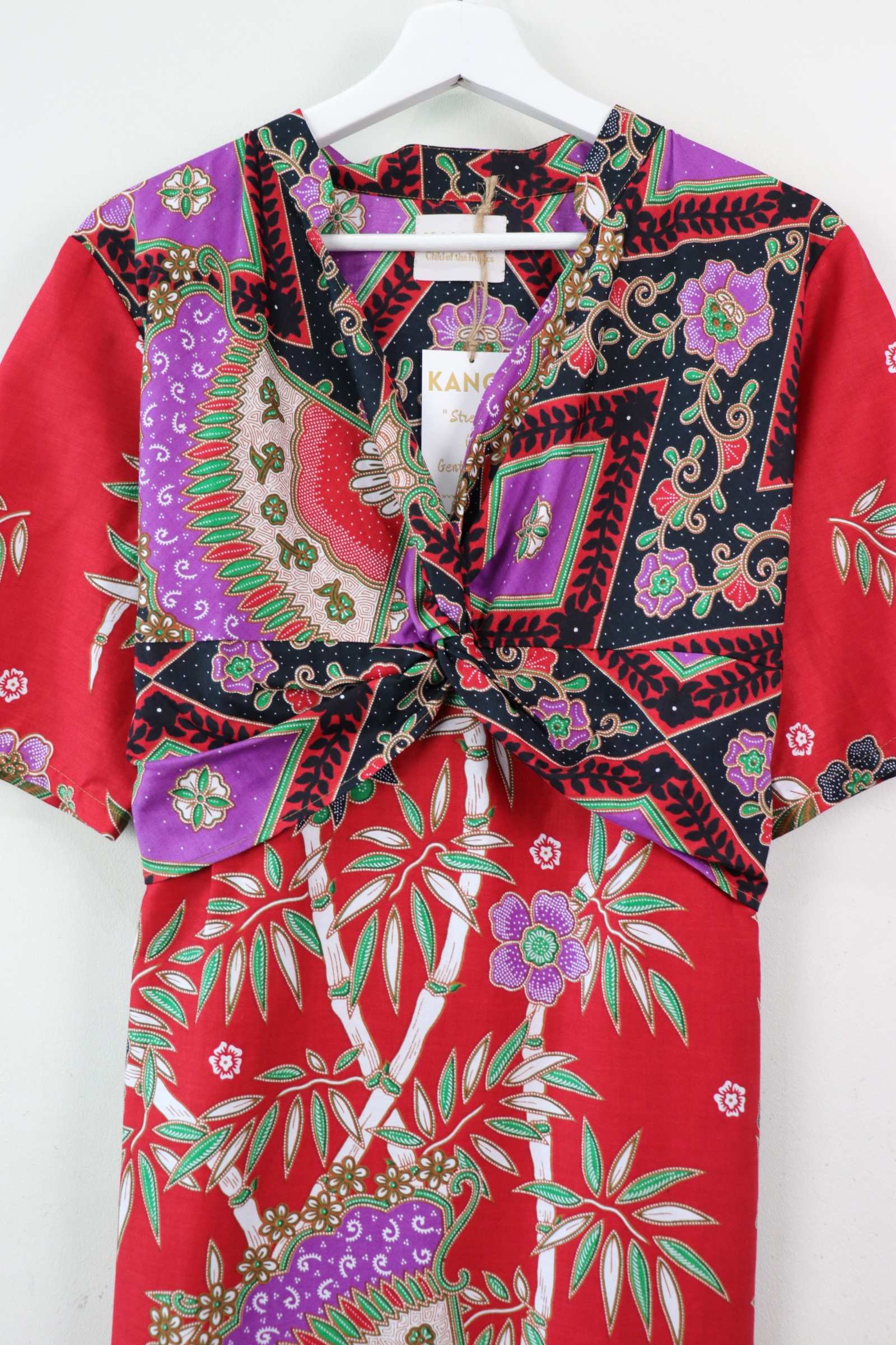 Twisted Front Dress w/ mandarin collar - Fei Lovie