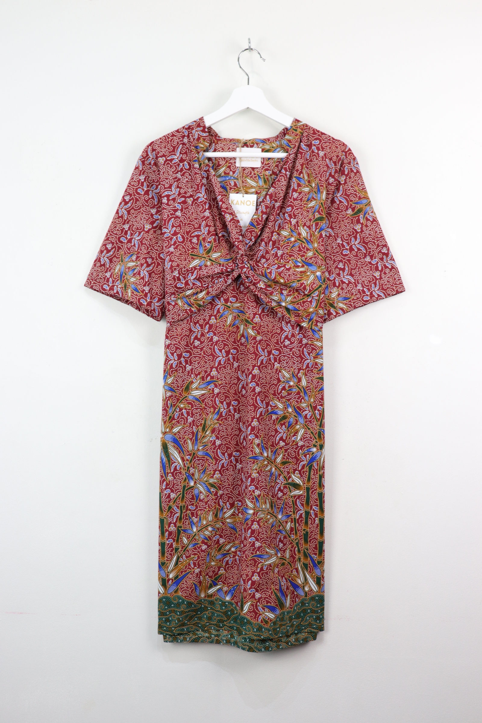 Twisted Front Dress w/ mandarin collar - Fei Festive