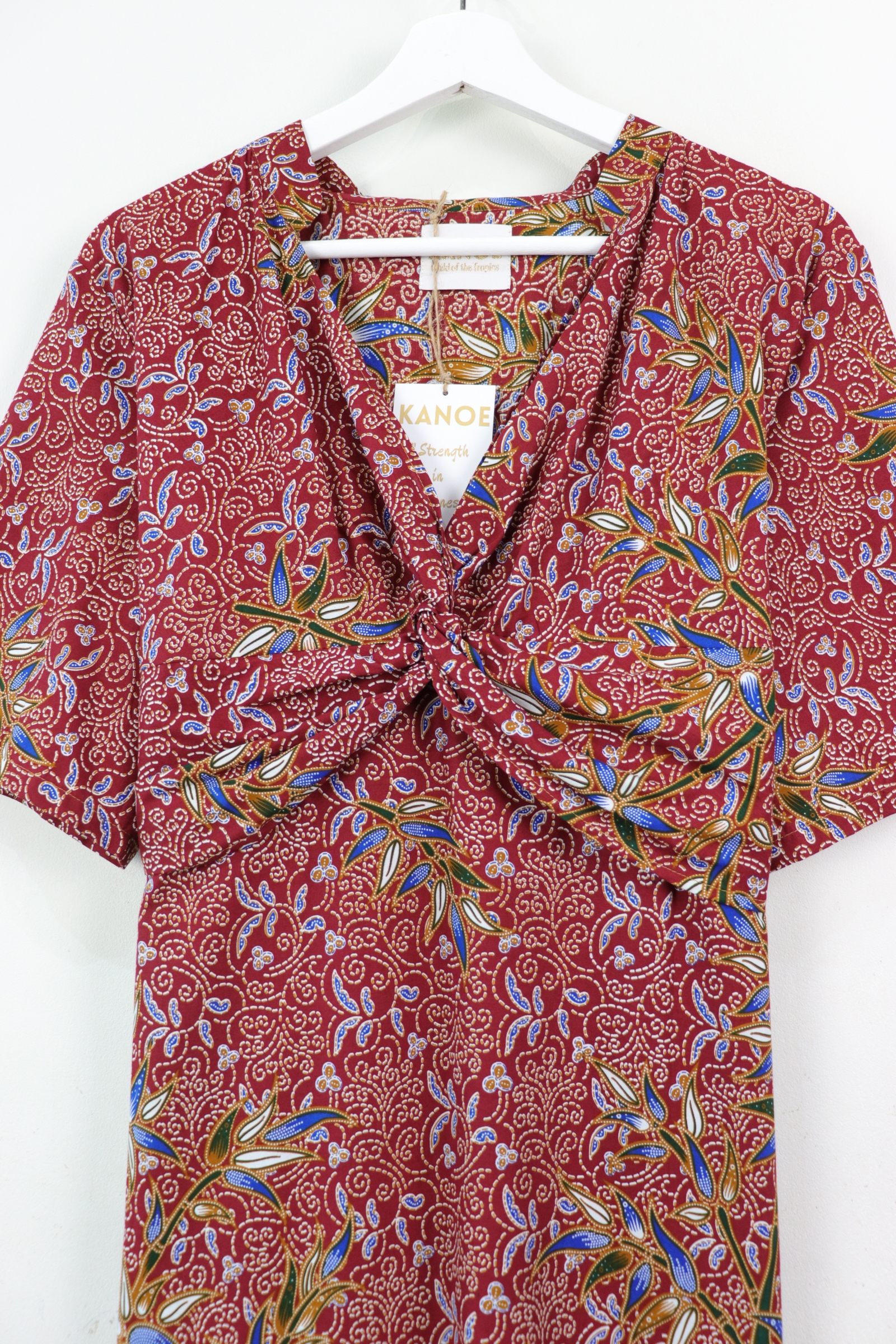 Twisted Front Dress w/ mandarin collar - Fei Festive