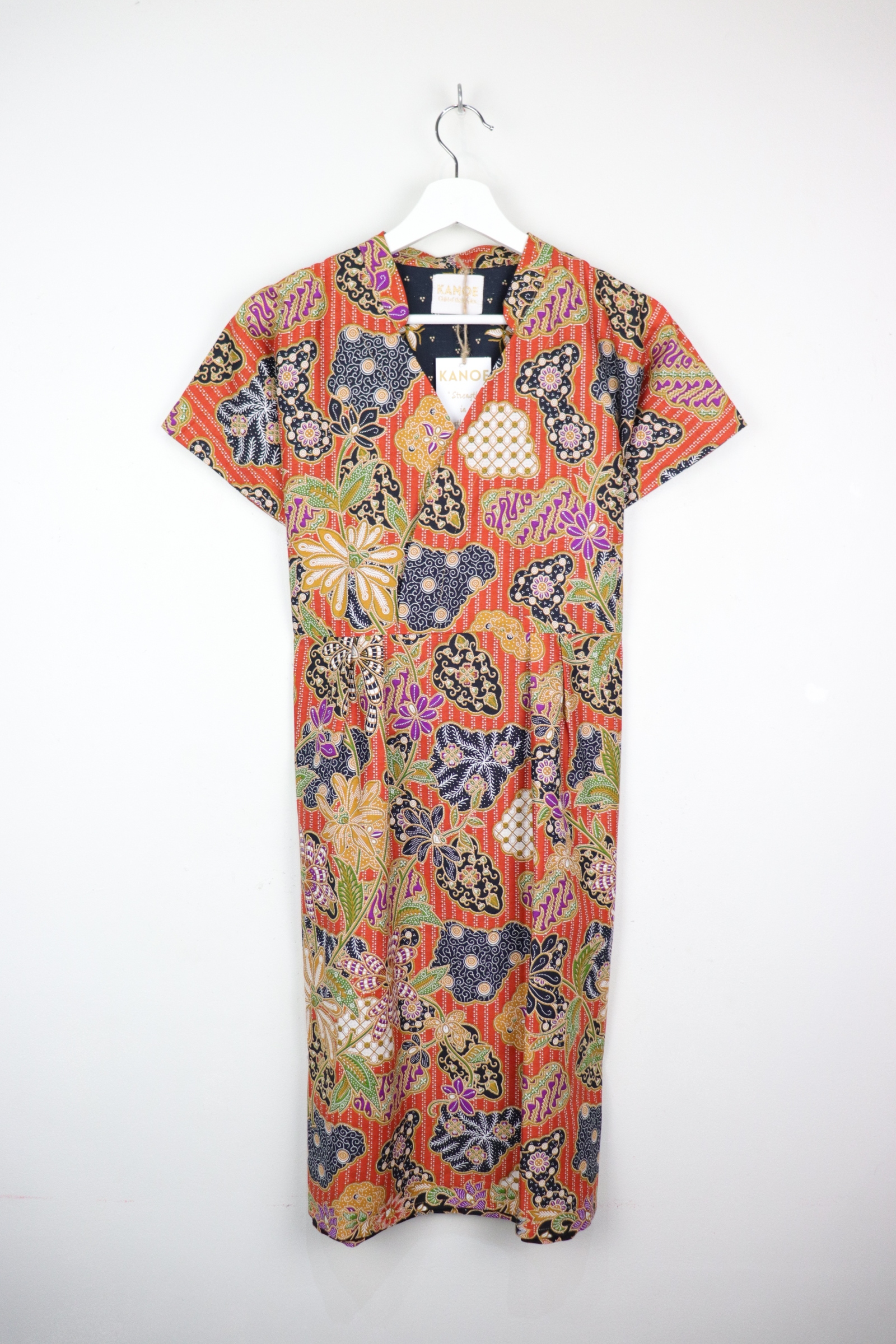 Kimono wrap dress w/ mandarin collar - Clear Li
