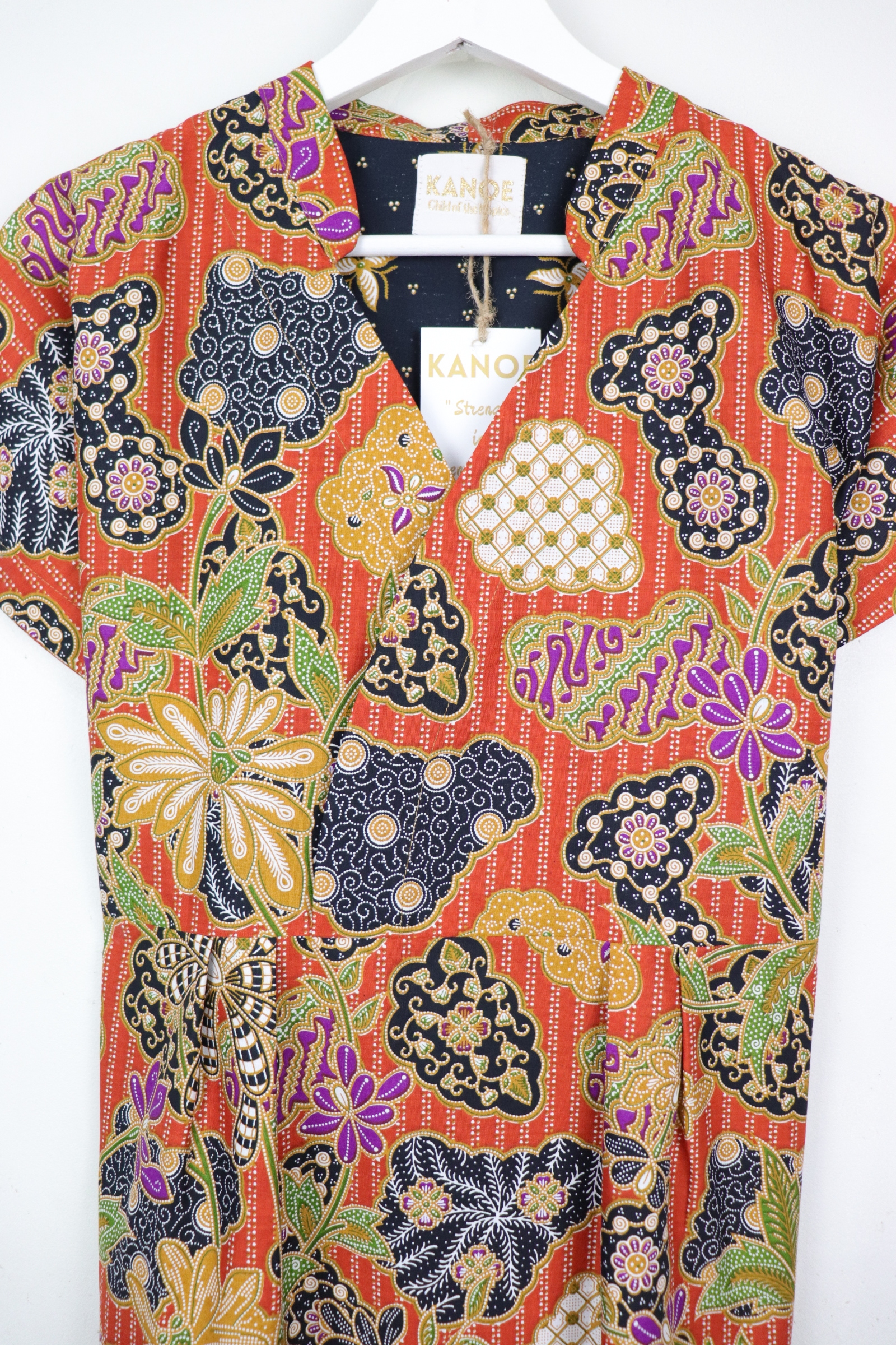 Kimono wrap dress w/ mandarin collar - Clear Li