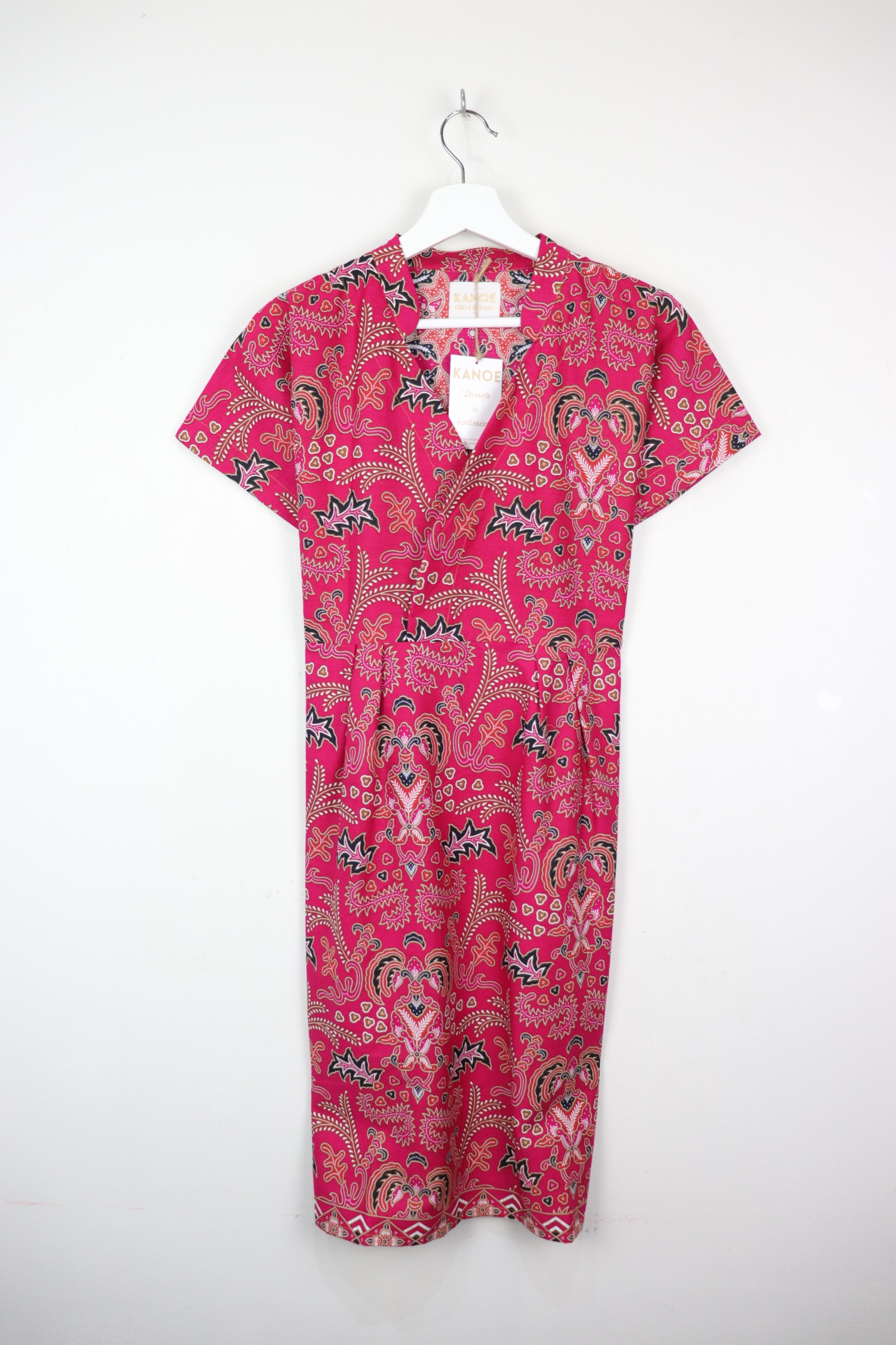 Kimono wrap dress w/ mandarin collar - Patience Li