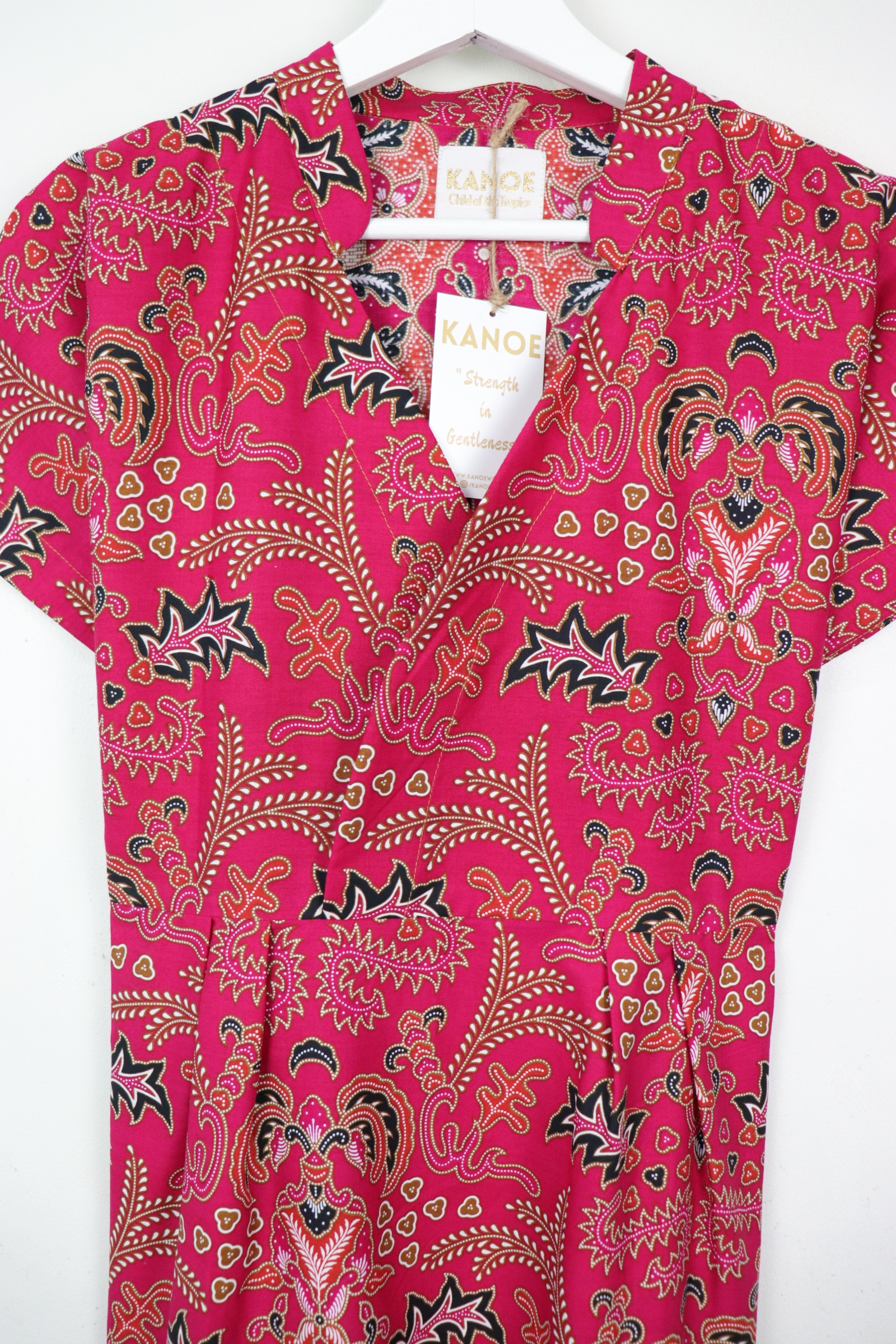 Kimono wrap dress w/ mandarin collar - Patience Li