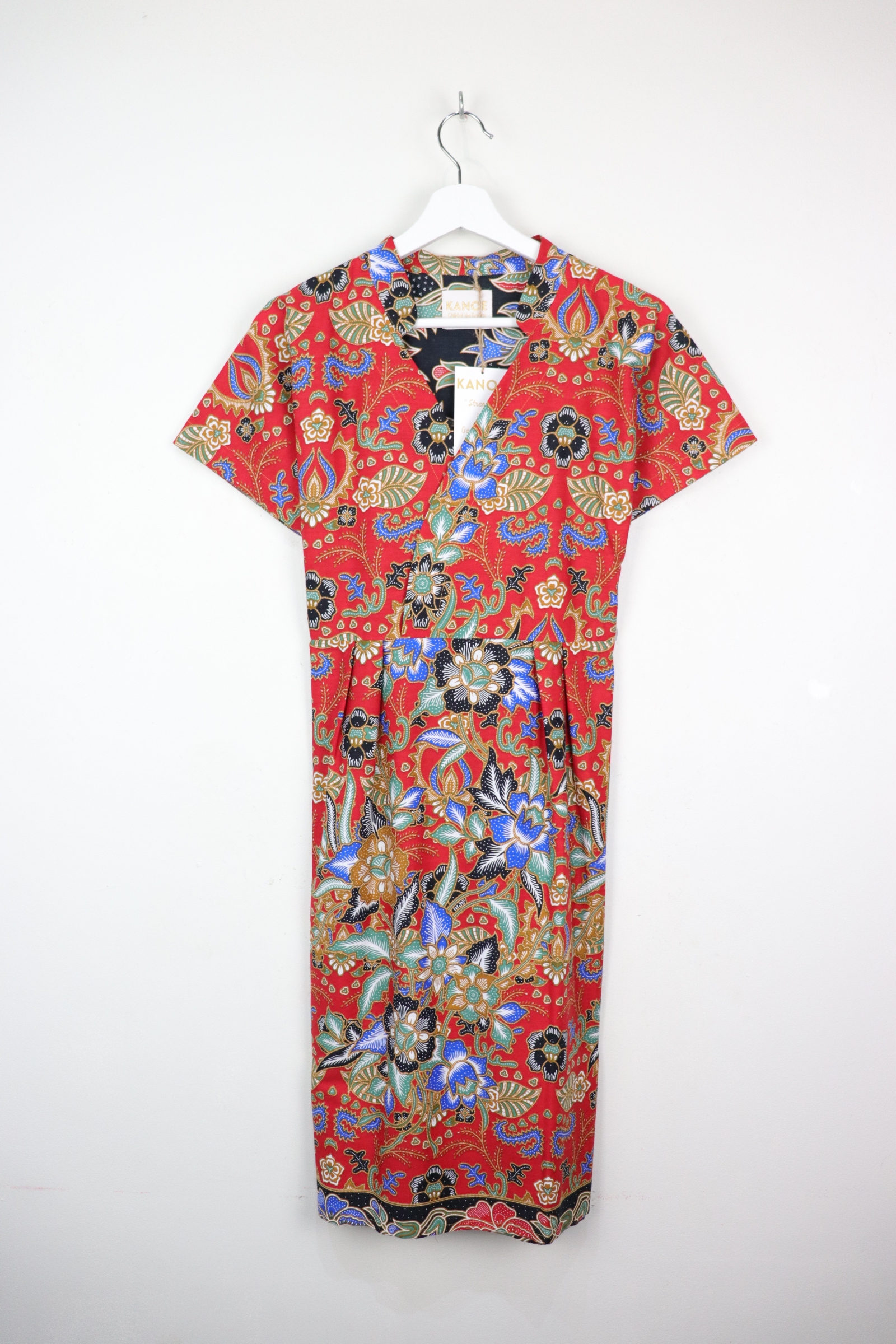 Kimono wrap dress w/ mandarin collar - Firey Li