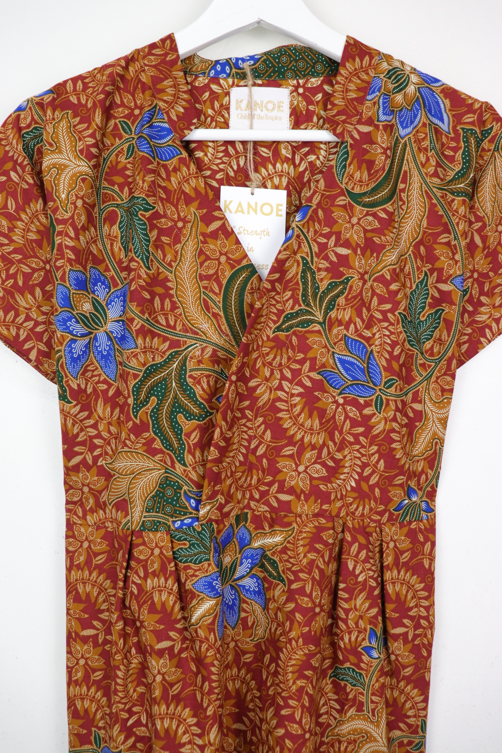 Kimono wrap dress w/ mandarin collar - Warm Li