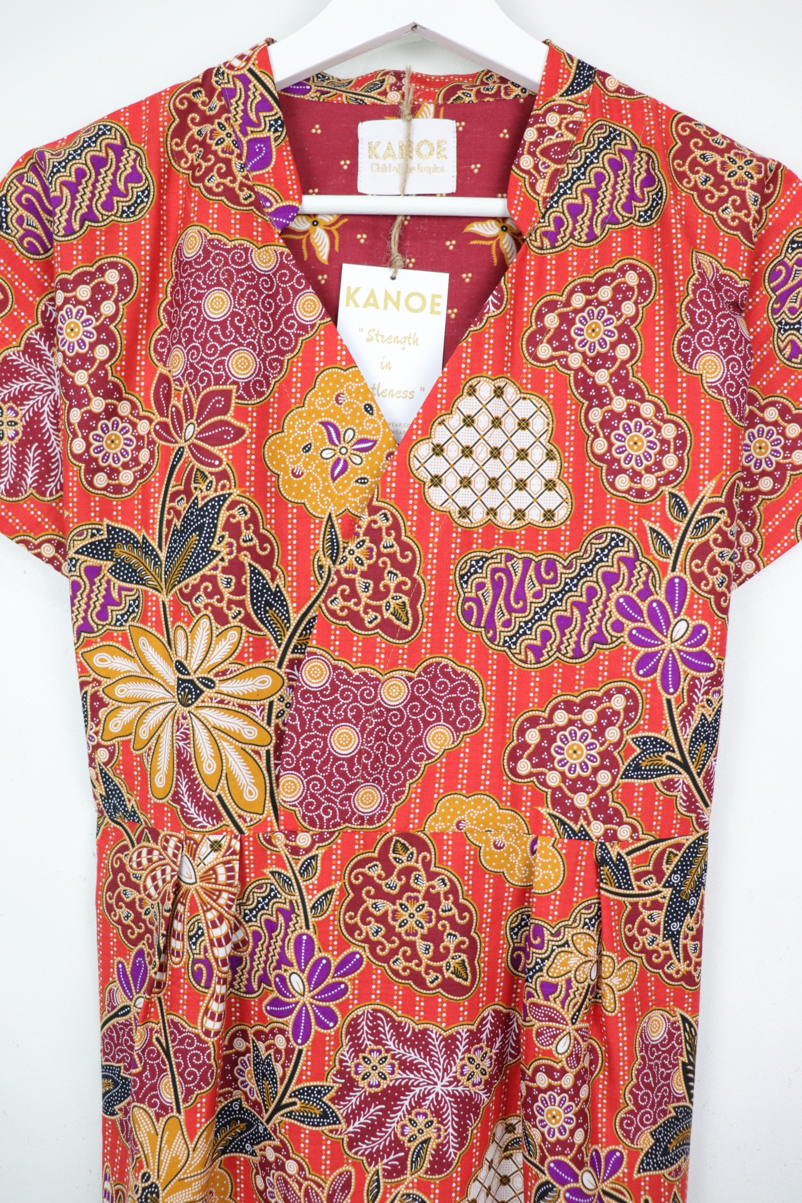 Kimono wrap dress w/ mandarin collar - Daya Li