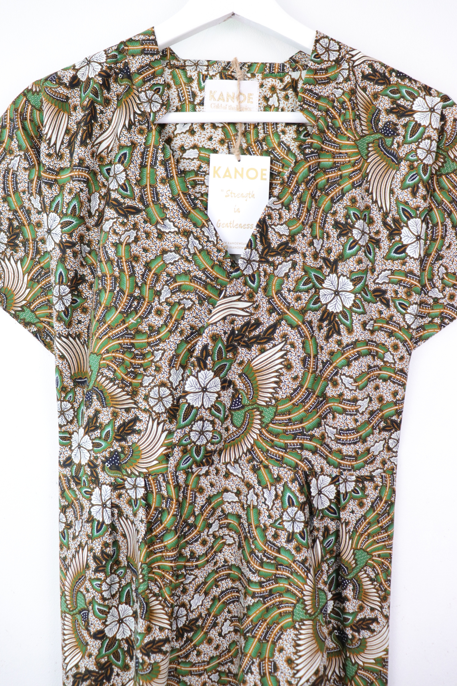 Kimono wrap dress w/ mandarin collar - Creative Li