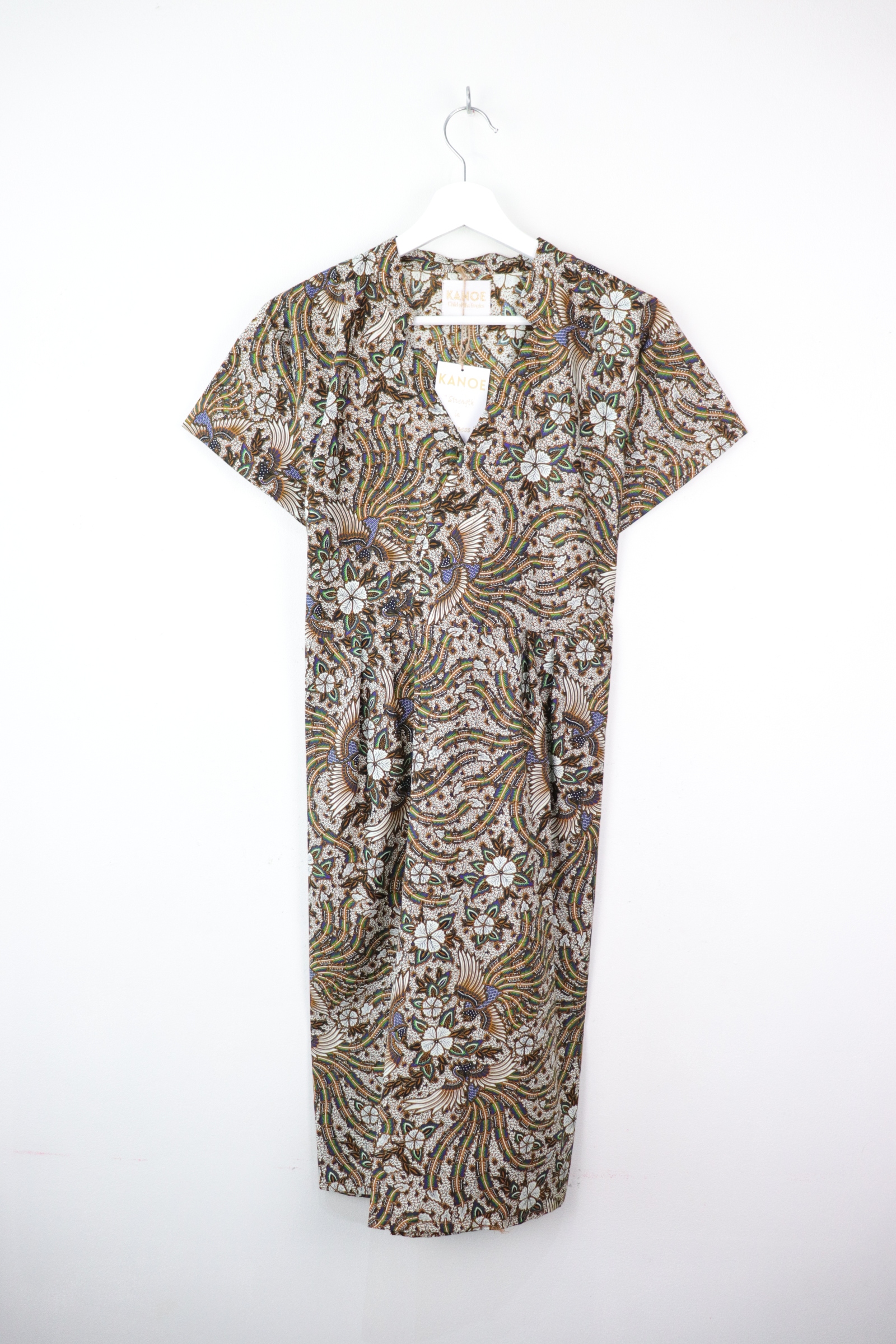 Kimono wrap dress w/ mandarin collar - Wise Li