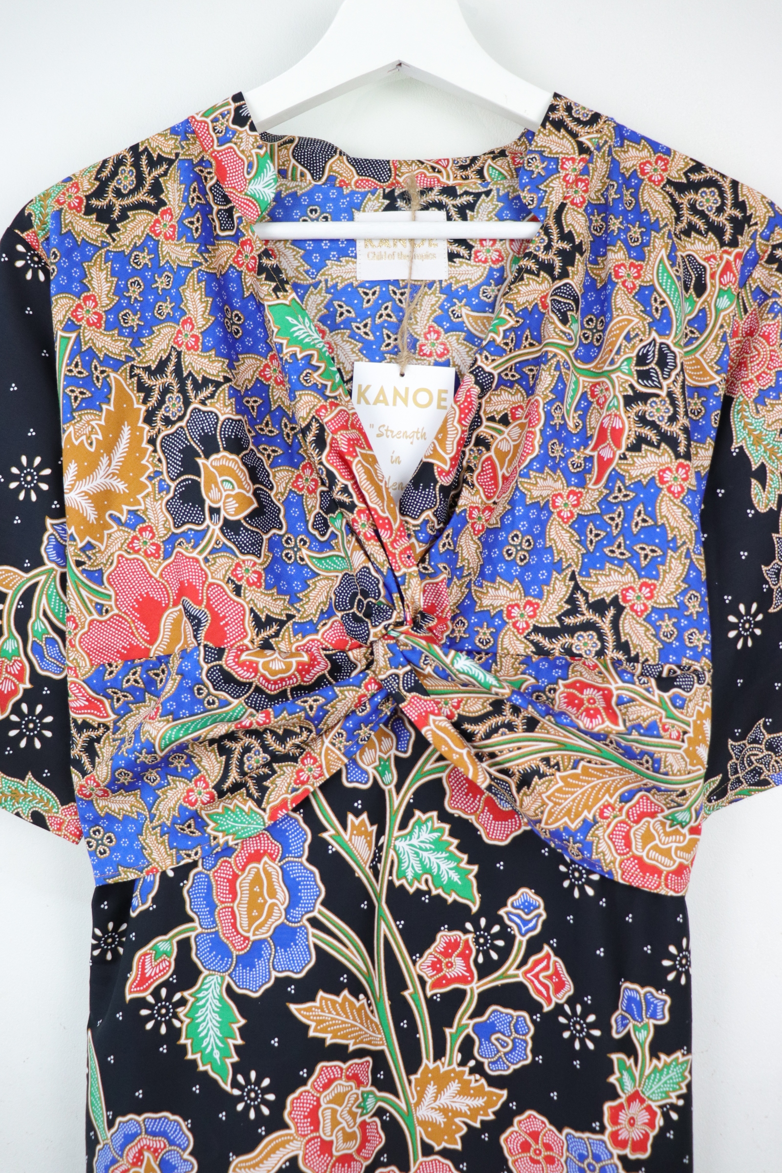 Twisted Front Dress w/ mandarin collar - Fei Starry
